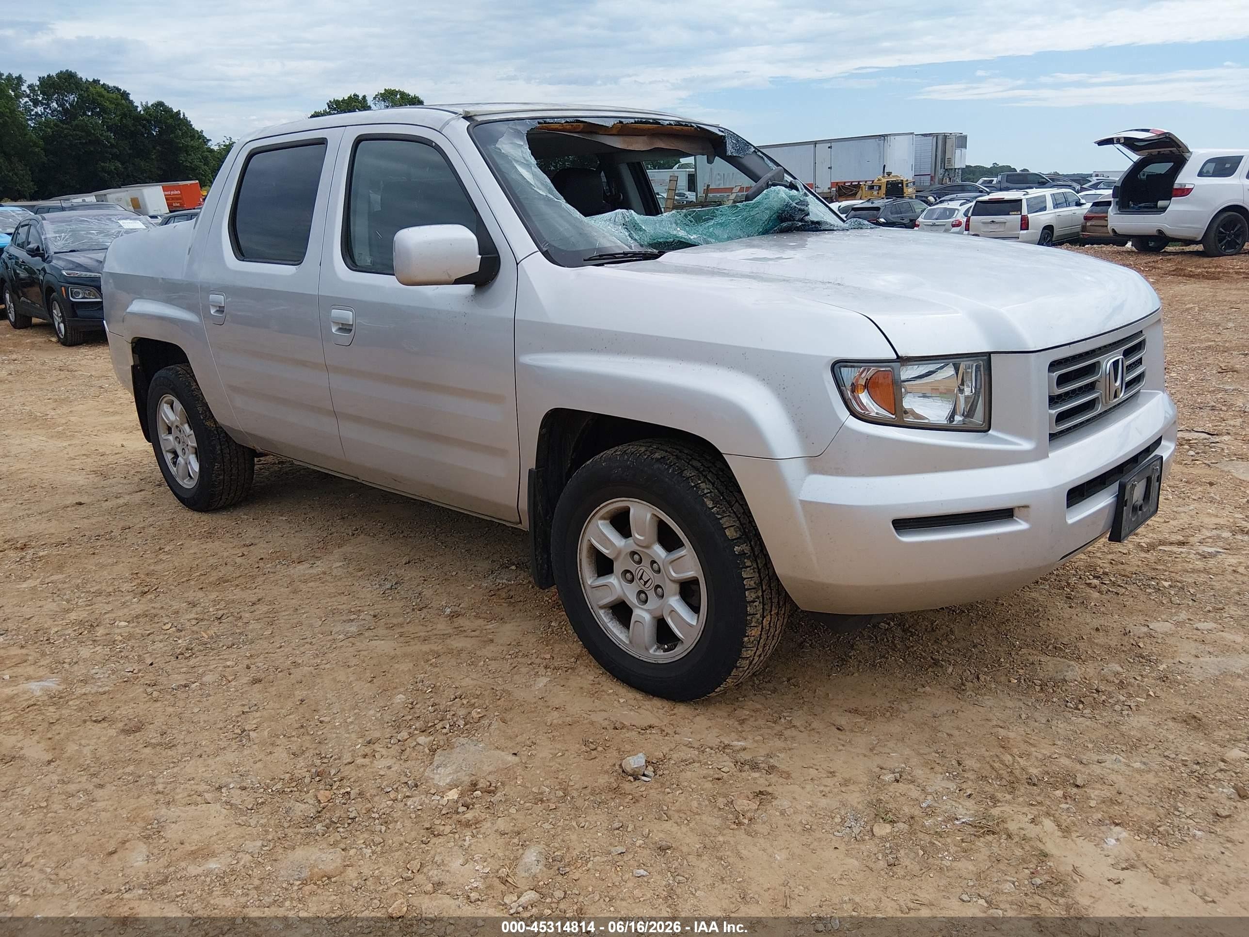 2007 Honda Ridgeline Rts Серебряный vin: 2HJYK164X7H507972