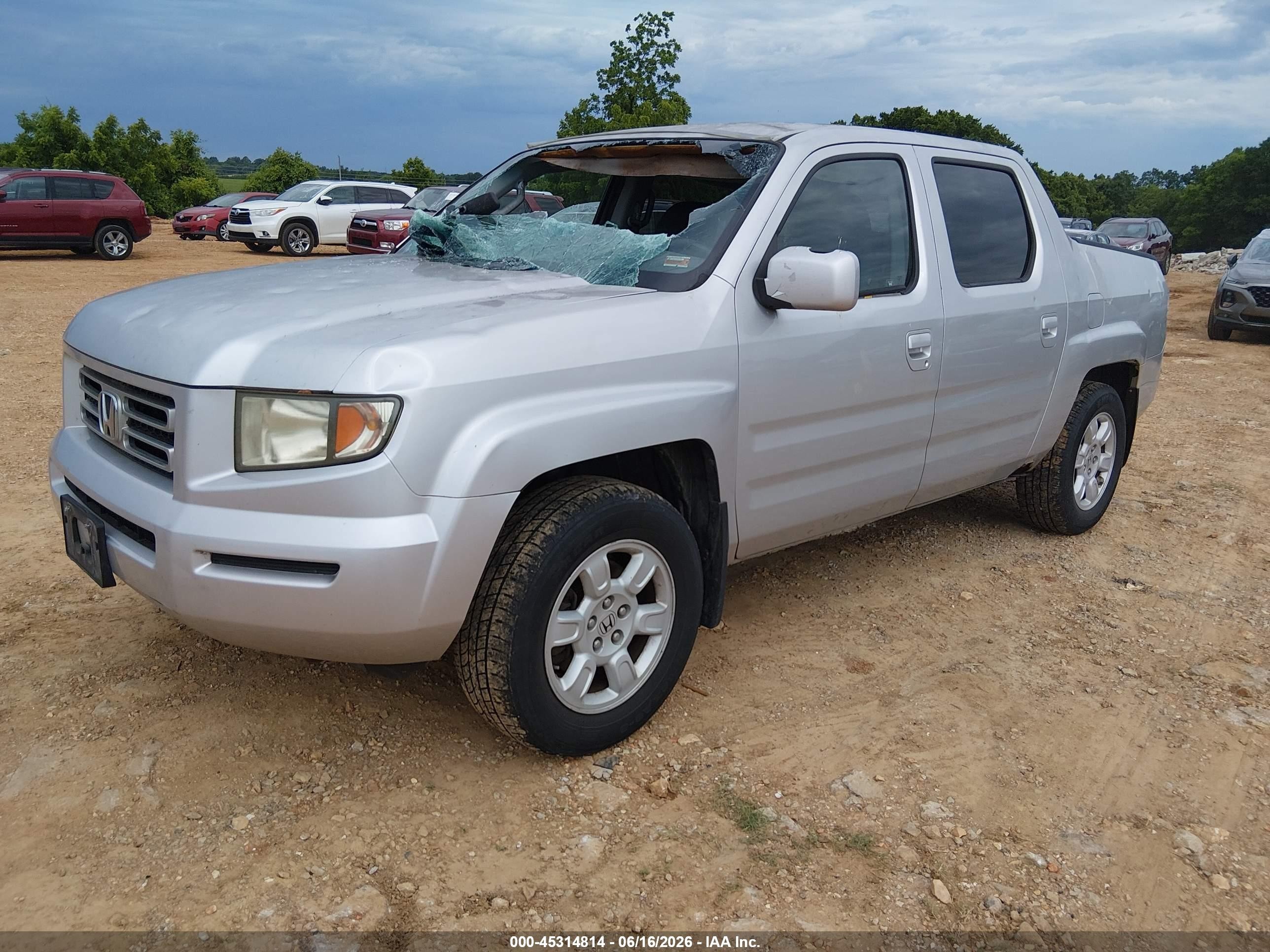 2007 Honda Ridgeline Rts Silver vin: 2HJYK164X7H507972