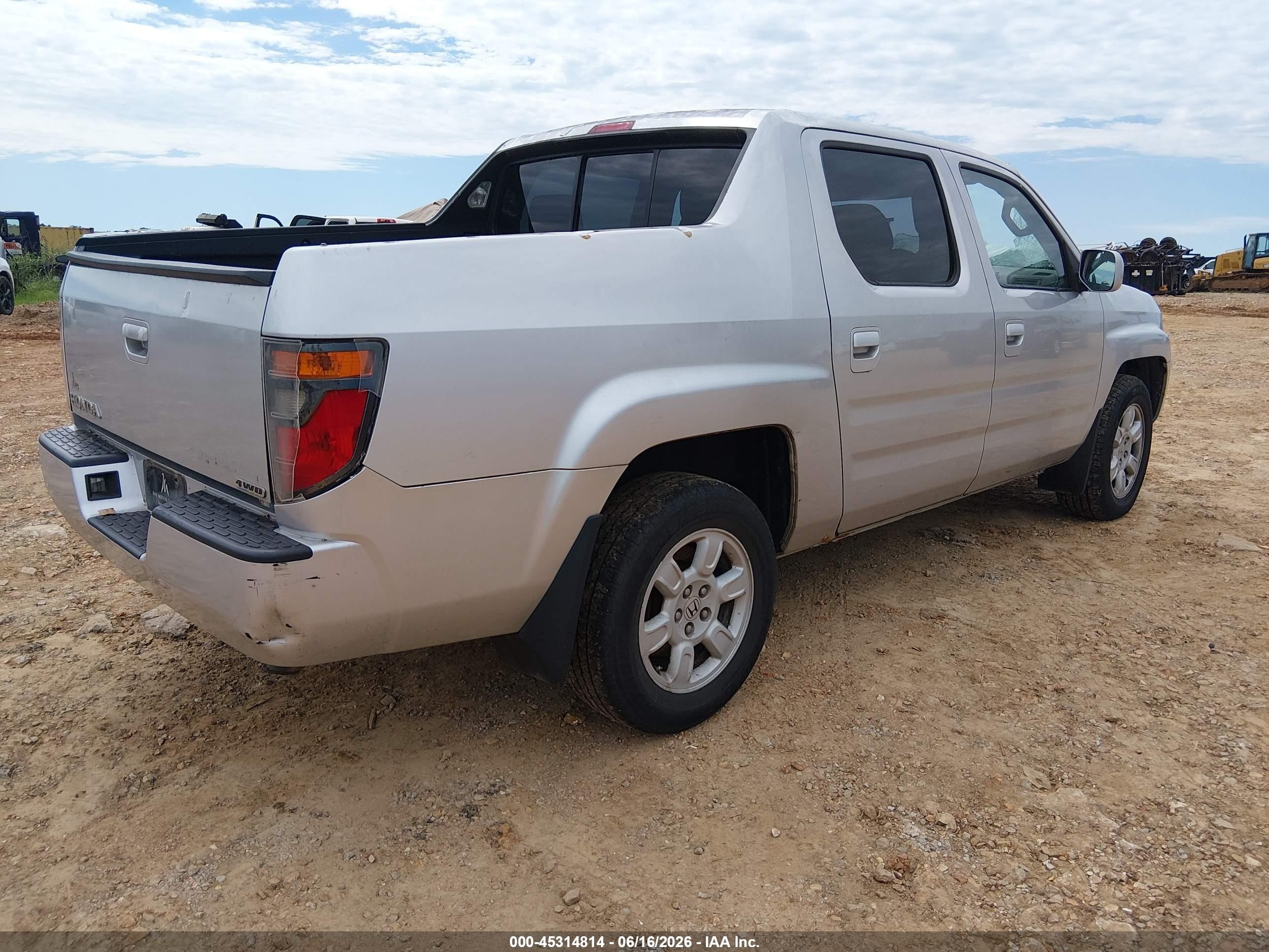 2007 Honda Ridgeline Rts Silver vin: 2HJYK164X7H507972