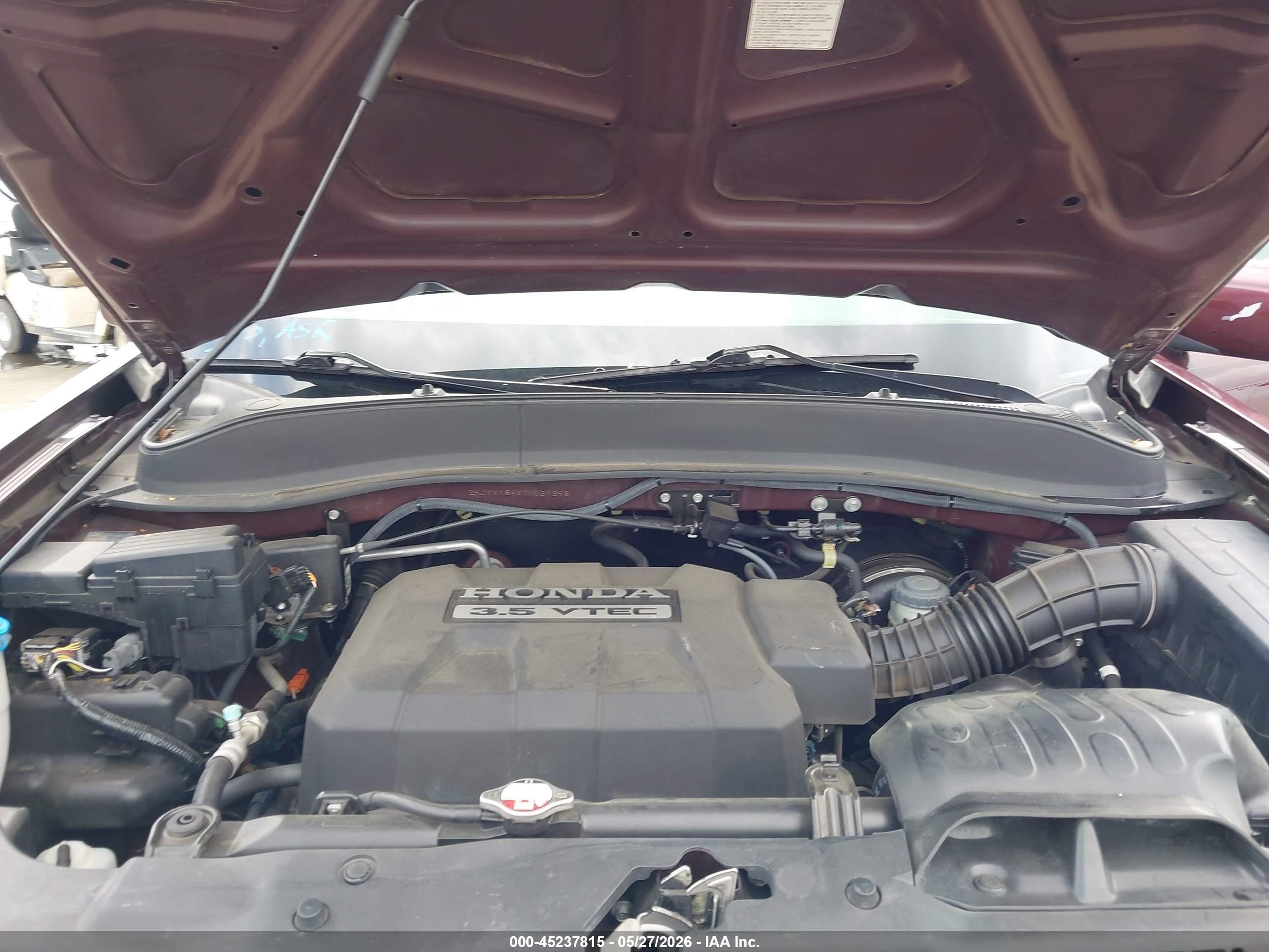 2007 Honda Ridgeline Rts Burgundy vin: 2HJYK164X7H531396