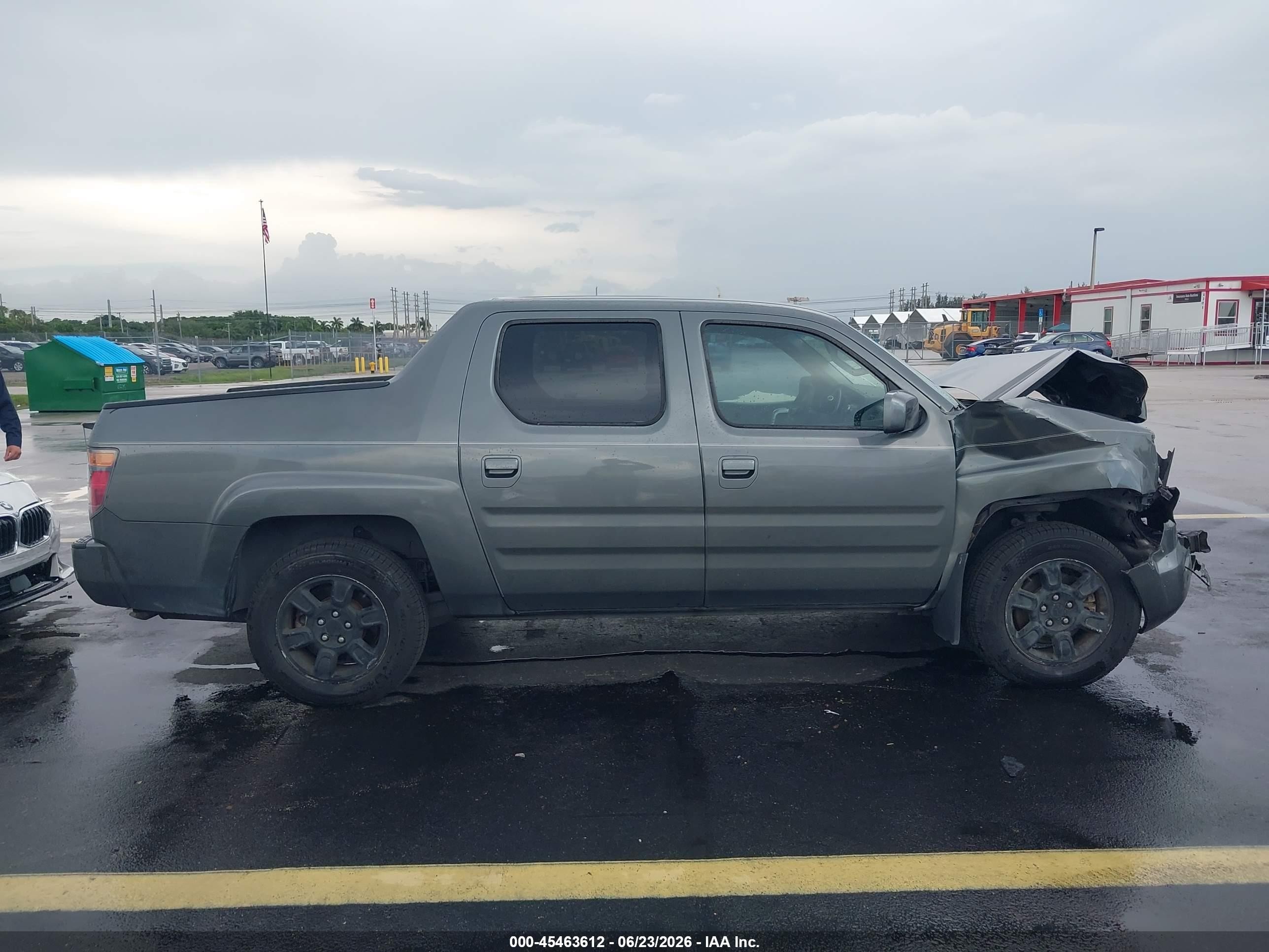 2007 Honda Ridgeline Rts Gray vin: 2HJYK164X7H534802