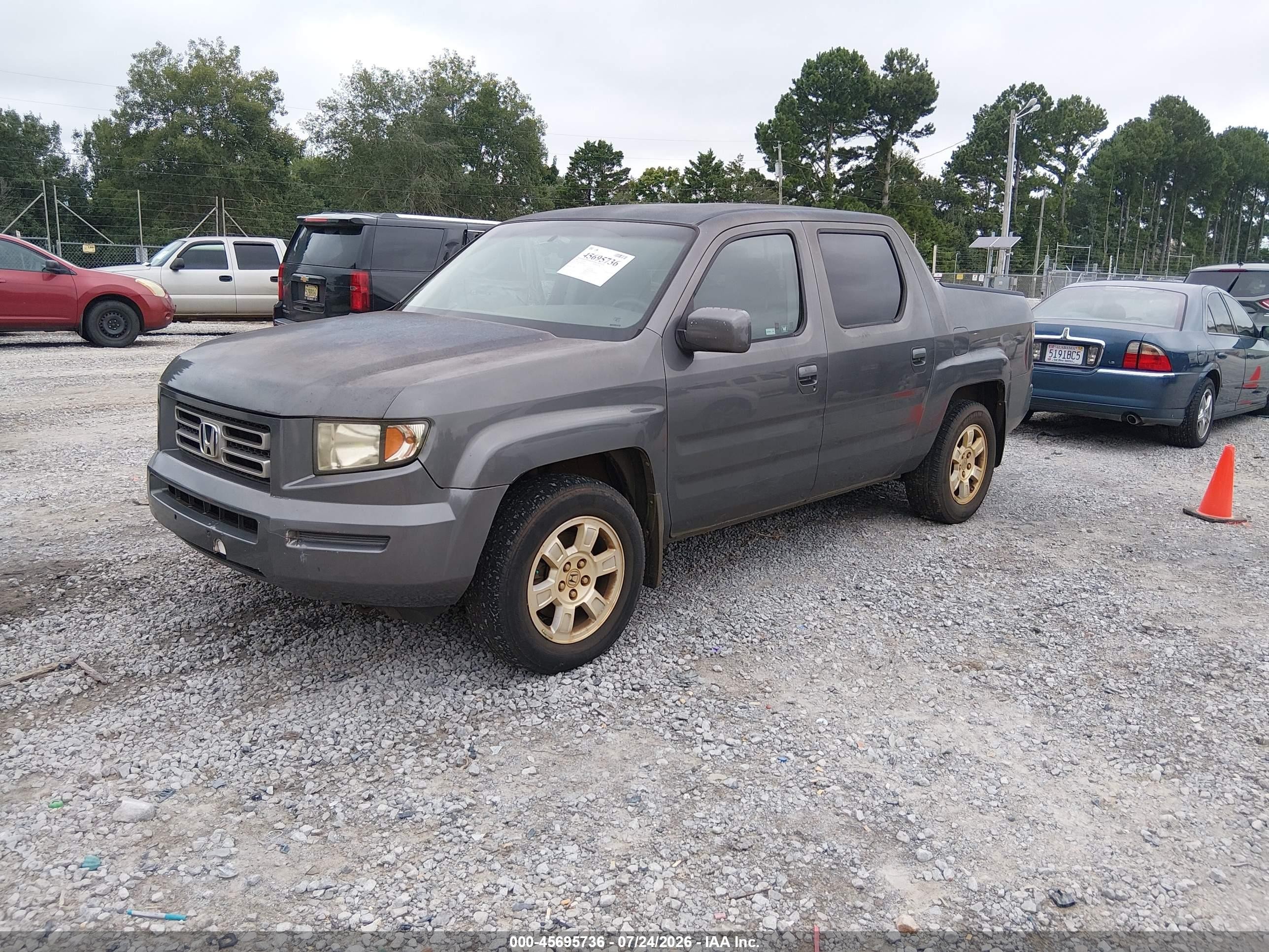 2008 Honda Ridgeline Rts Gray vin: 2HJYK164X8H520254