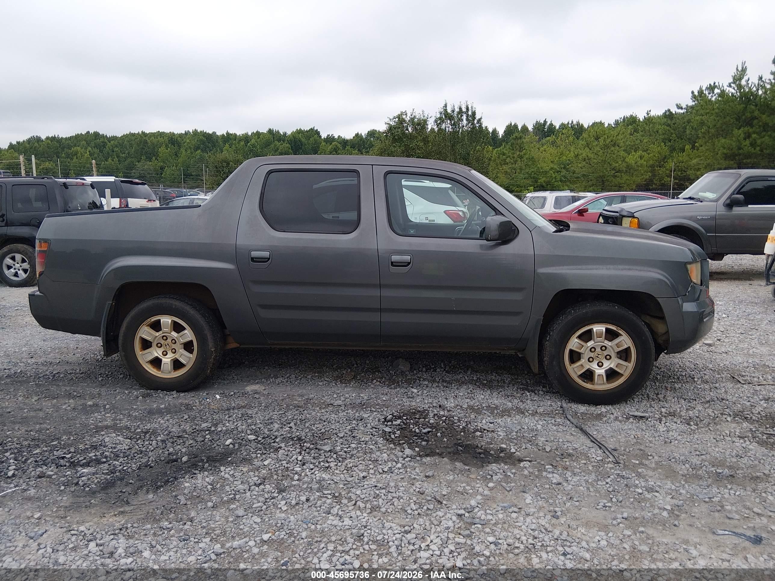 2008 Honda Ridgeline Rts Gray vin: 2HJYK164X8H520254
