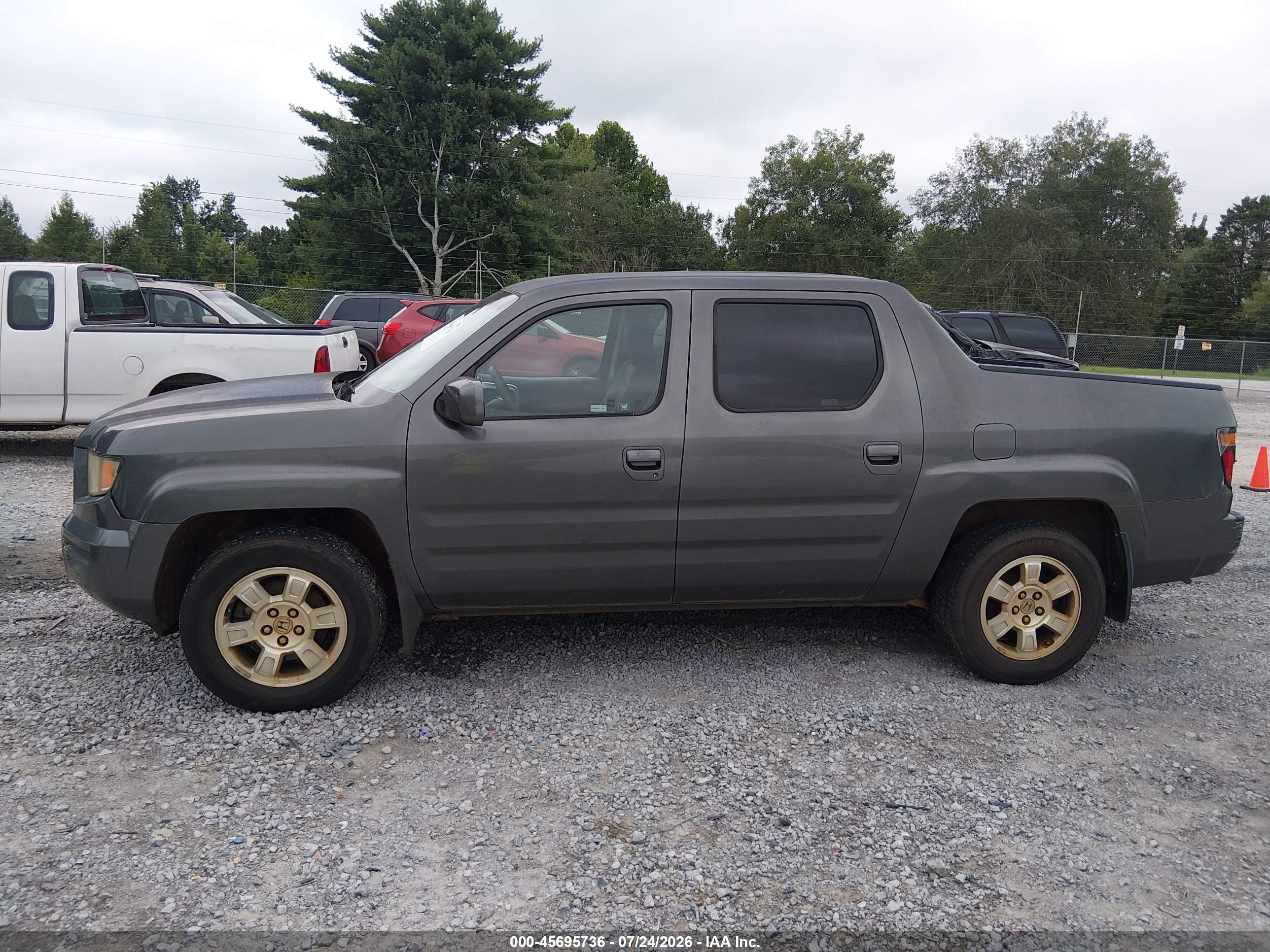 2008 Honda Ridgeline Rts Gray vin: 2HJYK164X8H520254