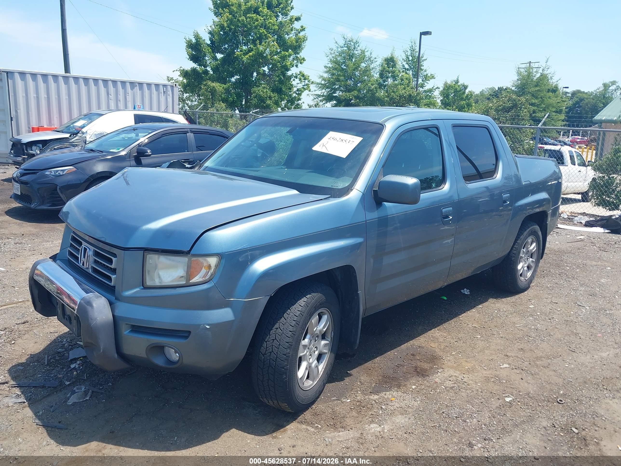 2006 Honda Ridgeline Rtl Light Blue vin: 2HJYK16506H516204