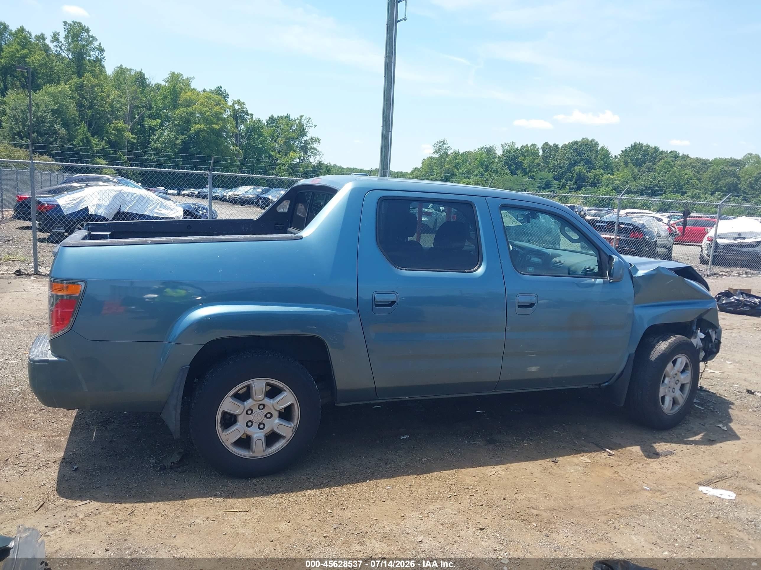 2006 Honda Ridgeline Rtl Light Blue vin: 2HJYK16506H516204