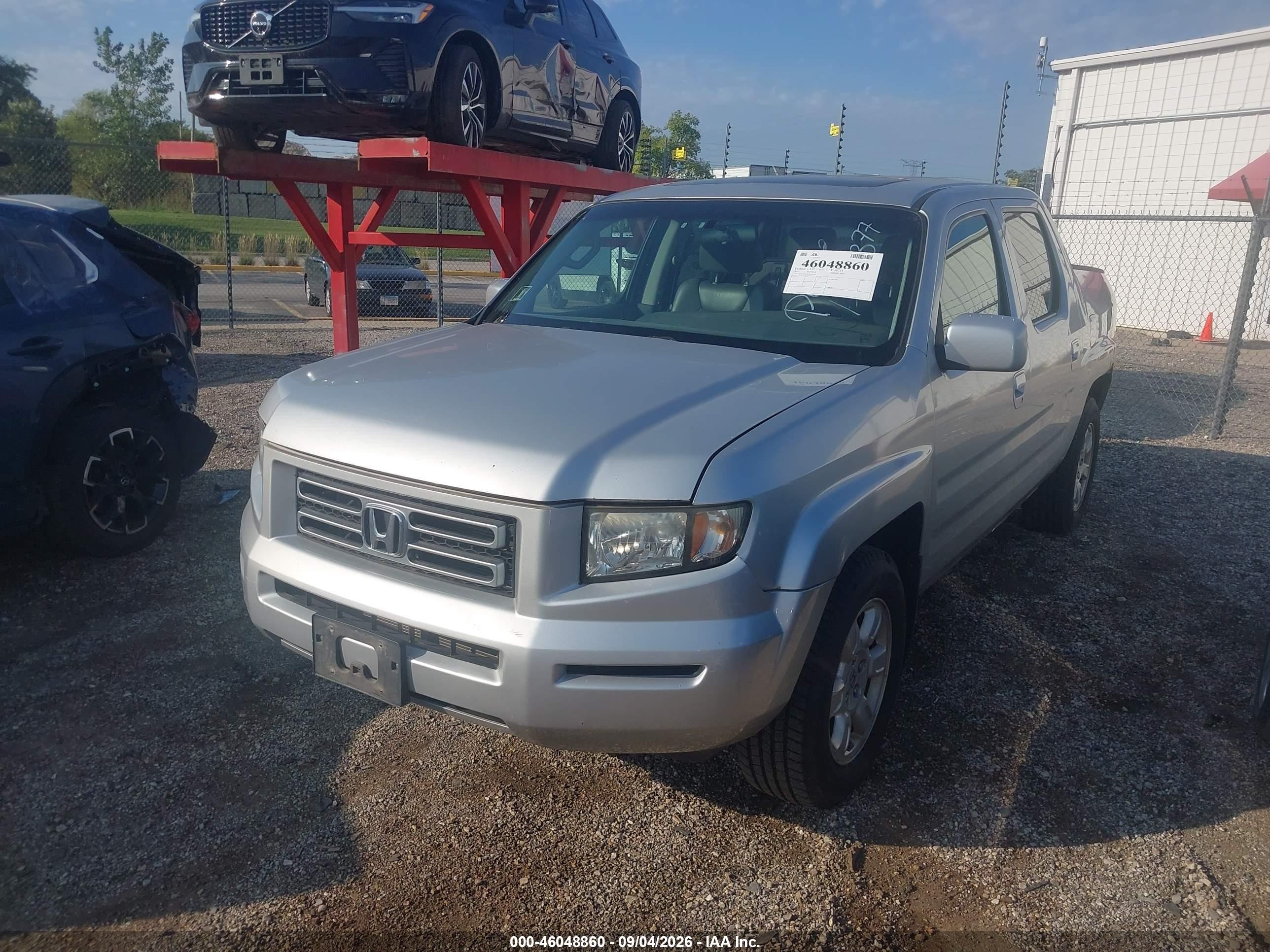 2007 Honda Ridgeline Rtl Silver vin: 2HJYK16507H516172