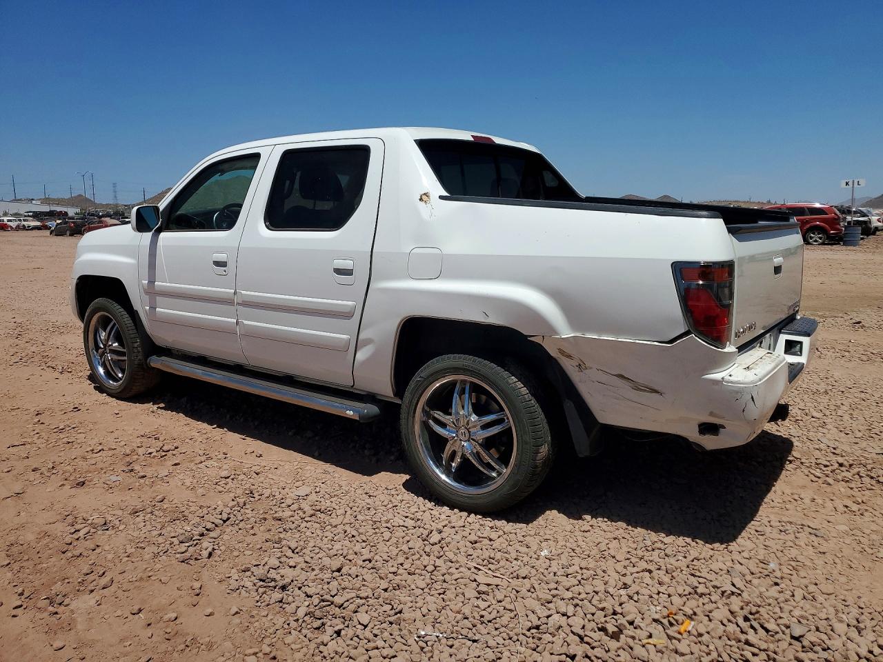 2008 Honda Ridgeline Rtl White vin: 2HJYK16508H500071