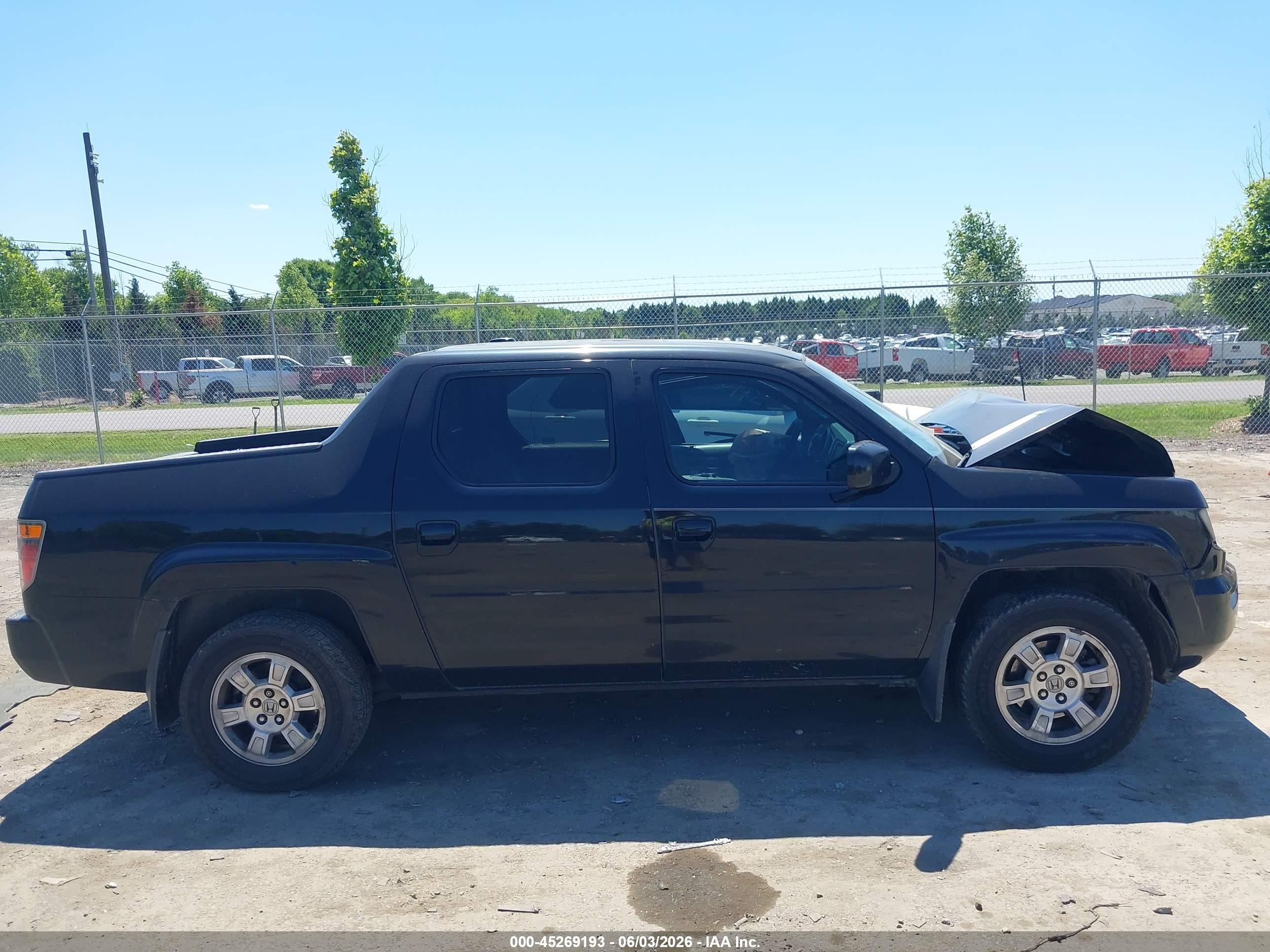 2008 Honda Ridgeline Rtl Black vin: 2HJYK16508H503438