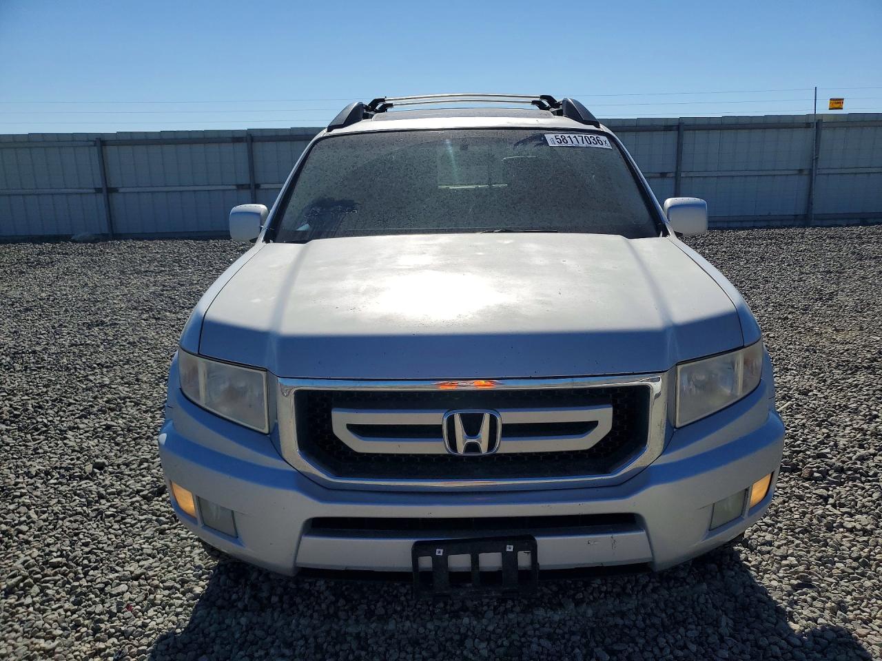 2009 Honda Ridgeline Rtl Silver vin: 2HJYK16509H501433
