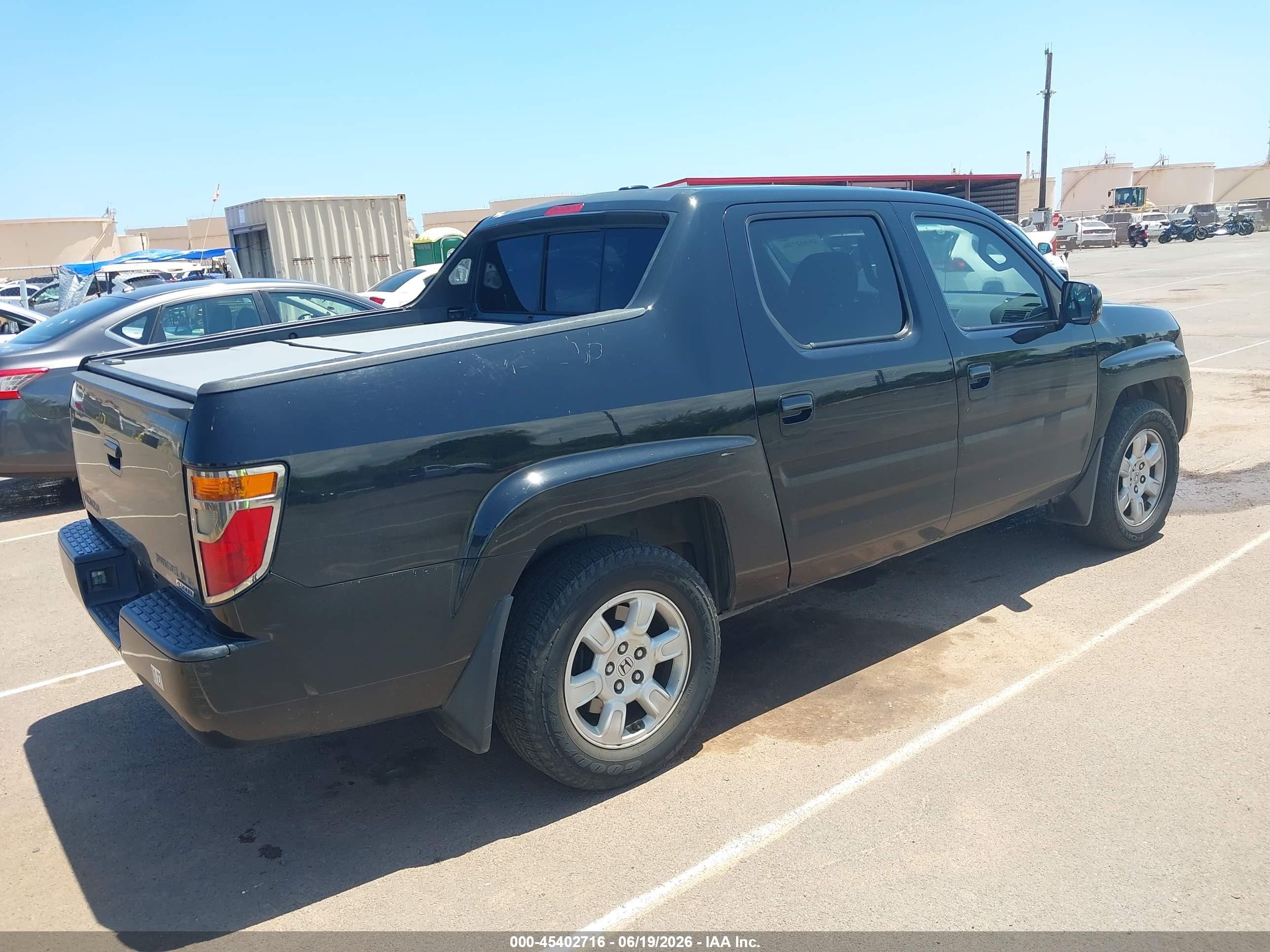 2007 Honda Ridgeline Rtl Black vin: 2HJYK16517H515516