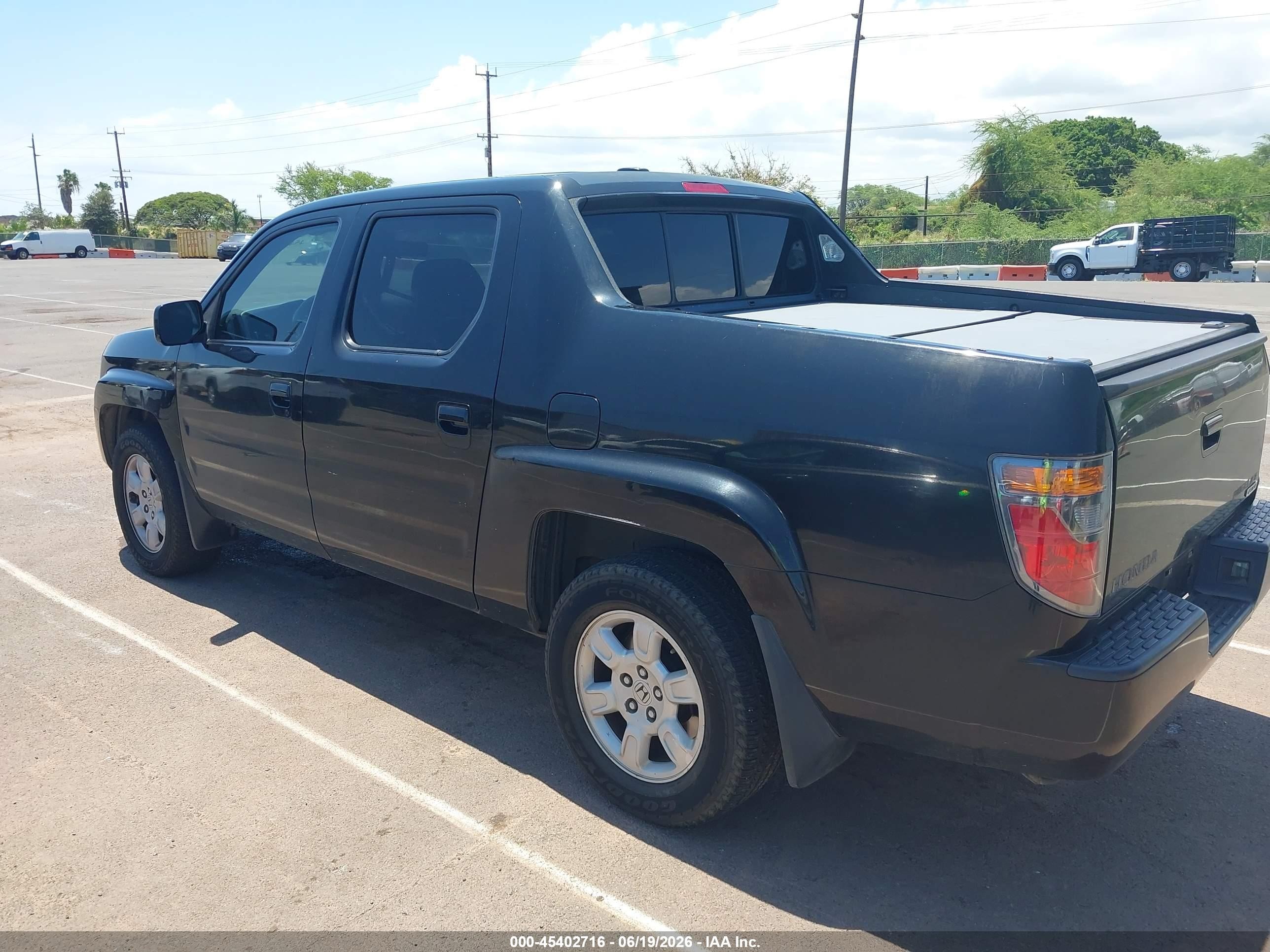 2007 Honda Ridgeline Rtl Black vin: 2HJYK16517H515516