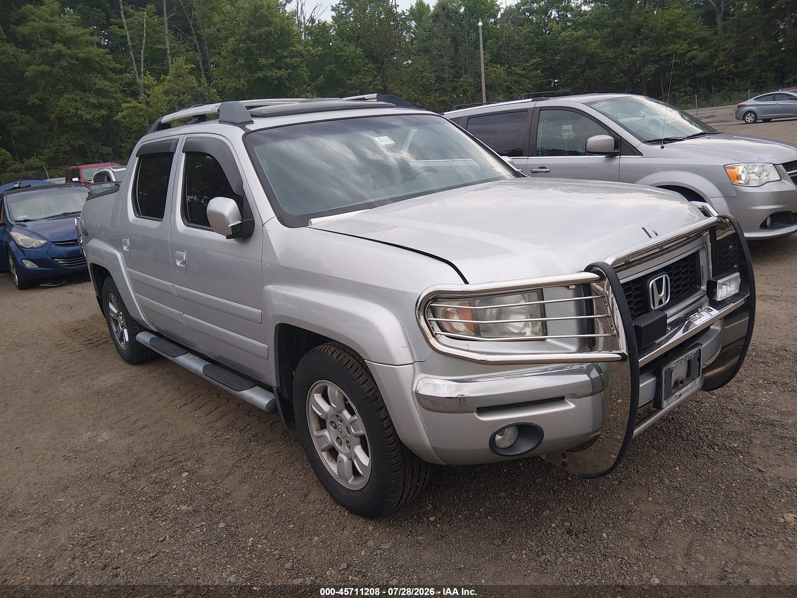 2007 Honda Ridgeline Rtl Silver vin: 2HJYK16517H516519