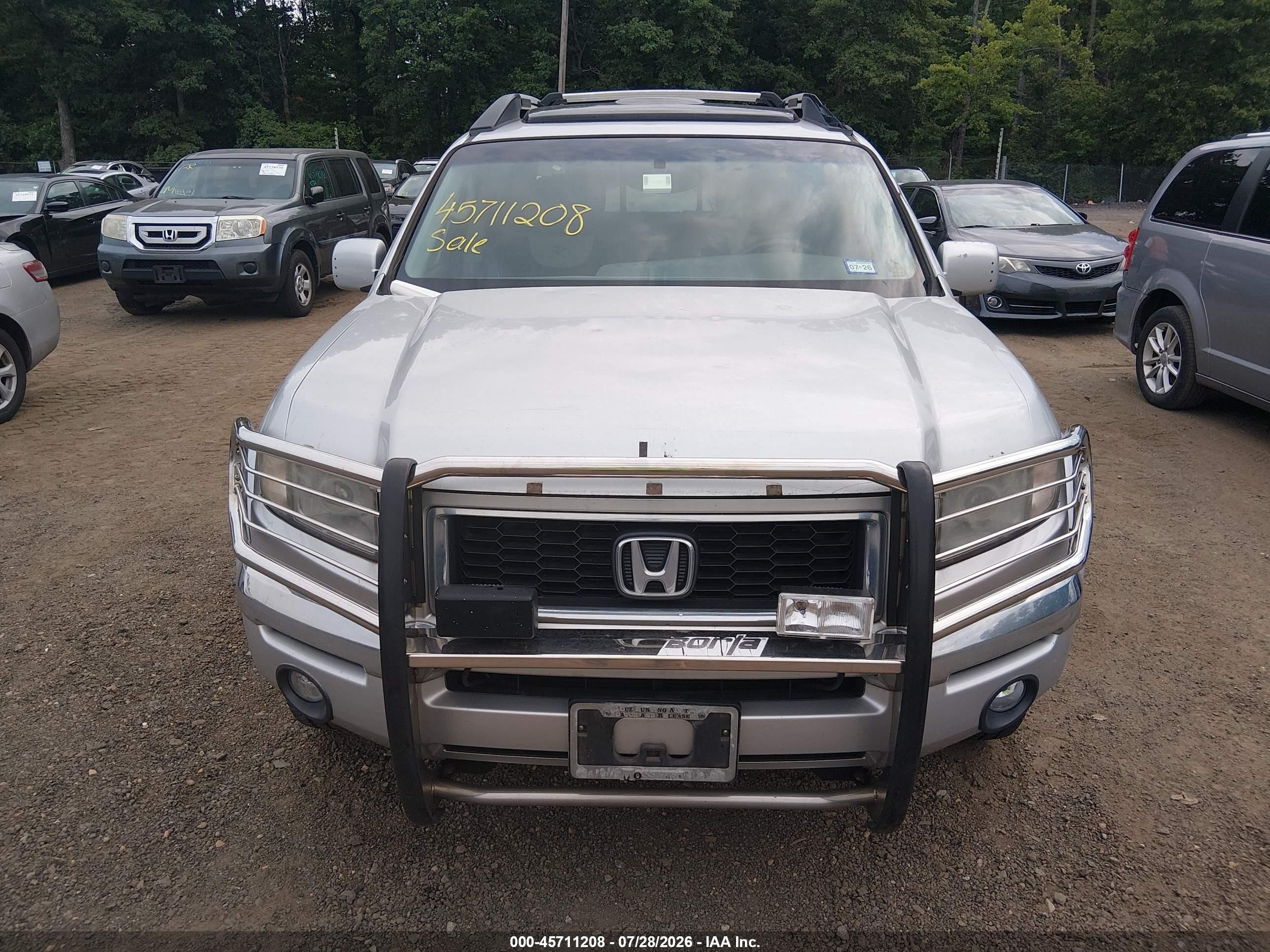 2007 Honda Ridgeline Rtl Silver vin: 2HJYK16517H516519