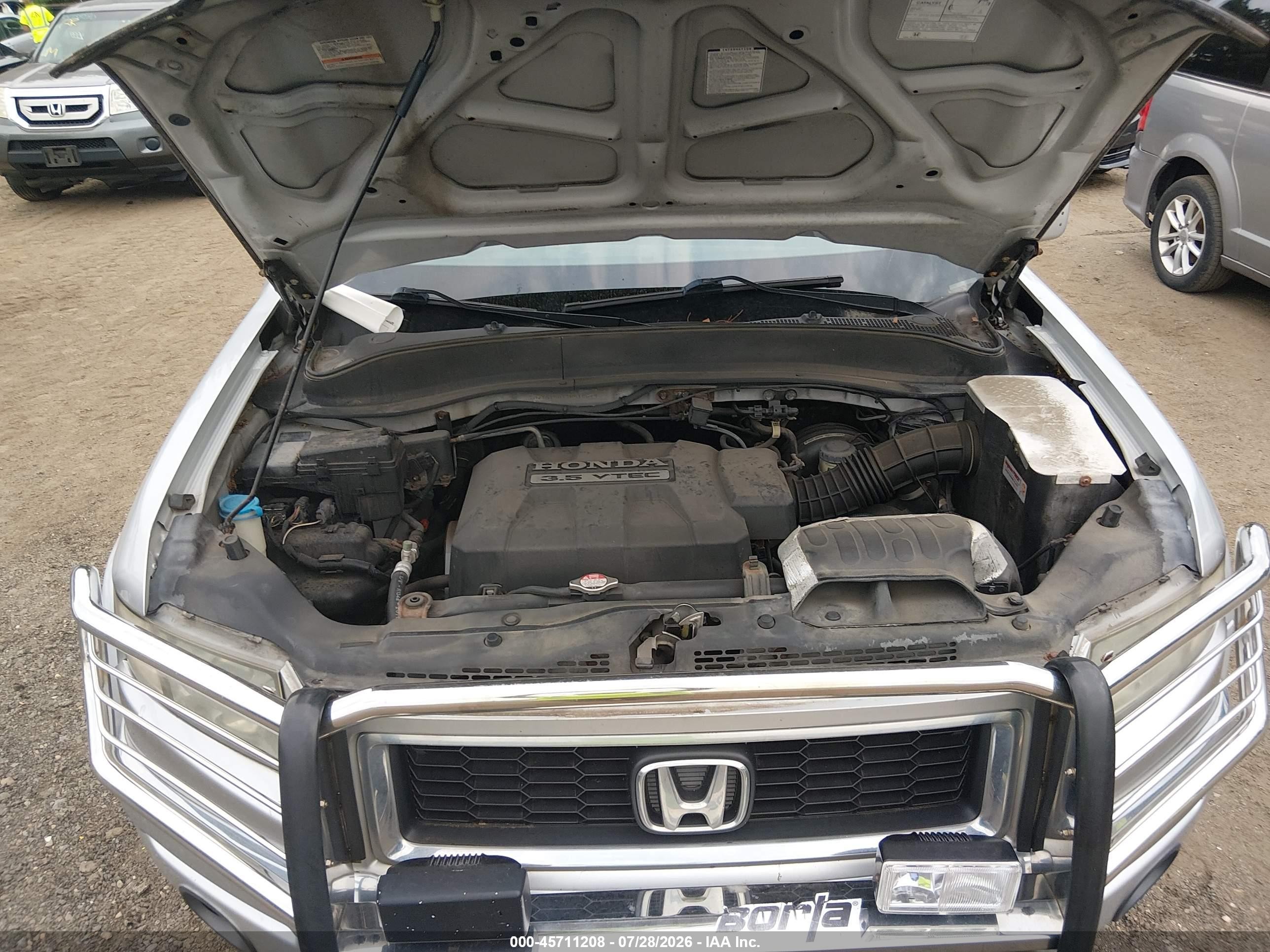 2007 Honda Ridgeline Rtl Silver vin: 2HJYK16517H516519