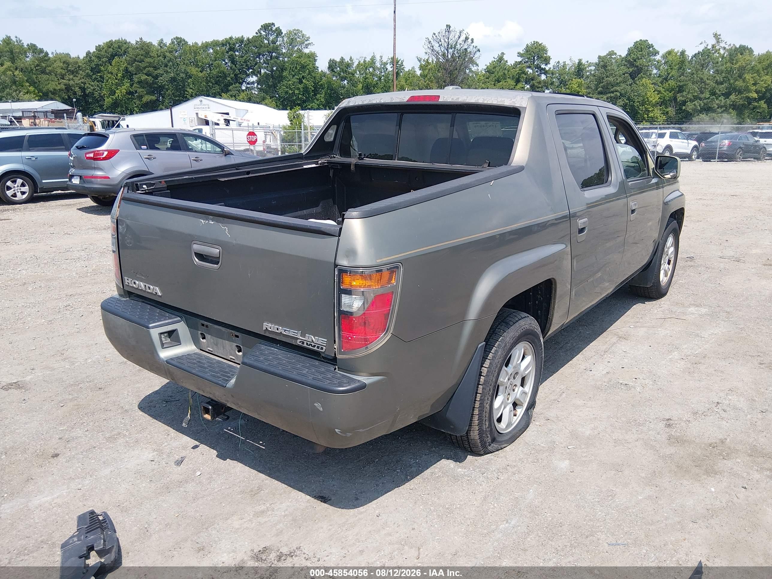 2007 Honda Ridgeline Rtl Gray vin: 2HJYK16517H531148