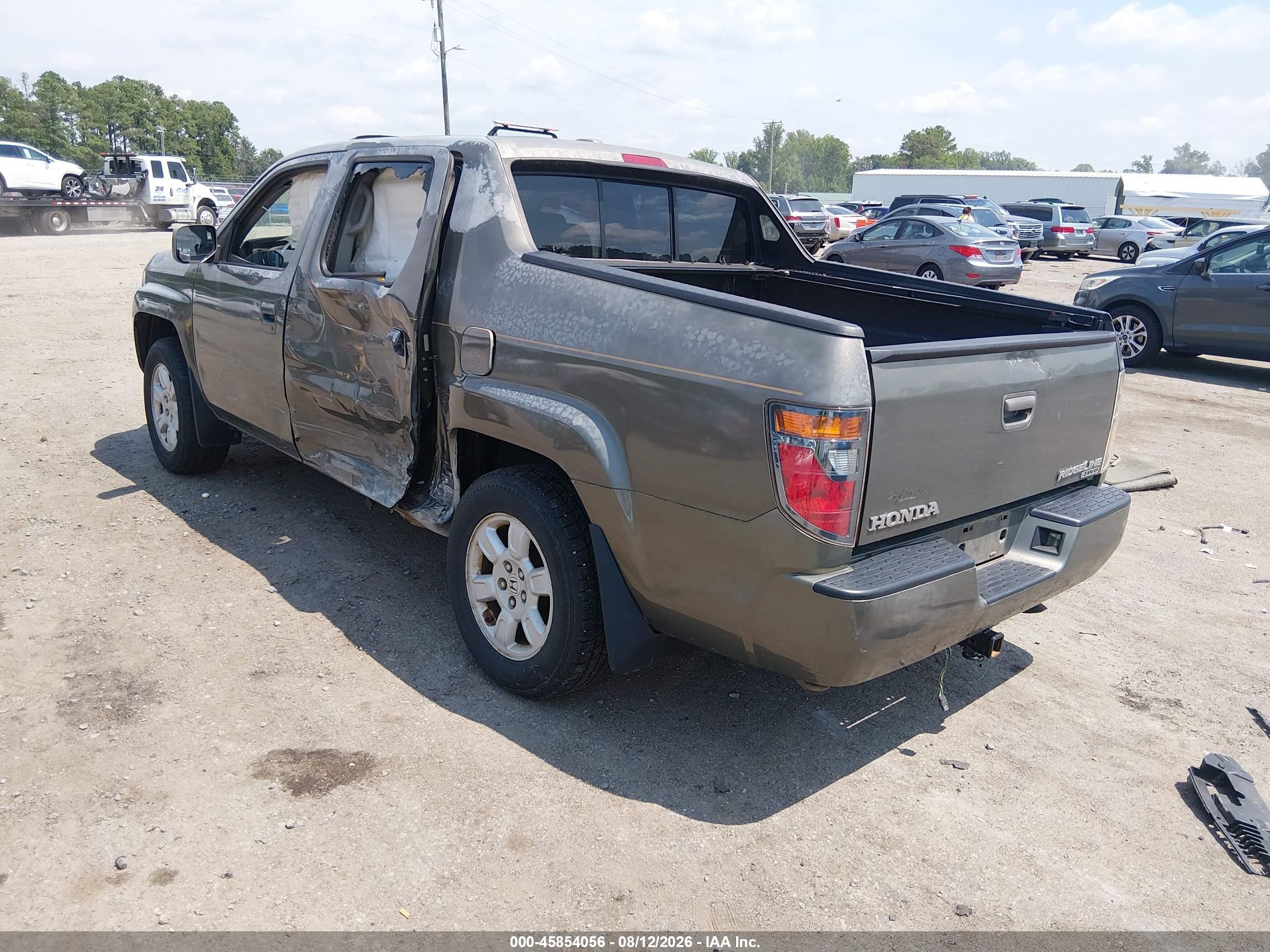 2007 Honda Ridgeline Rtl Gray vin: 2HJYK16517H531148