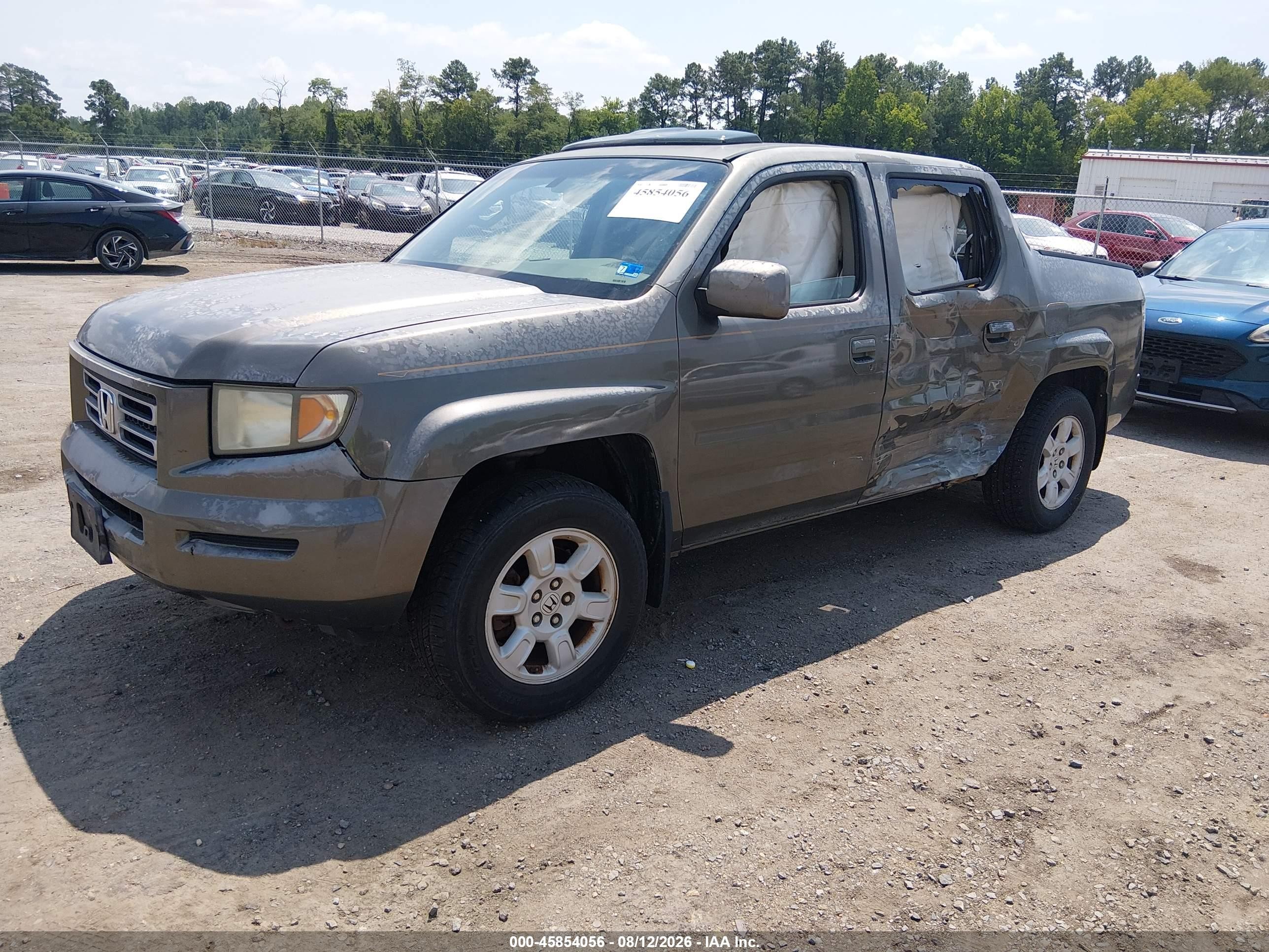 2007 Honda Ridgeline Rtl Gray vin: 2HJYK16517H531148