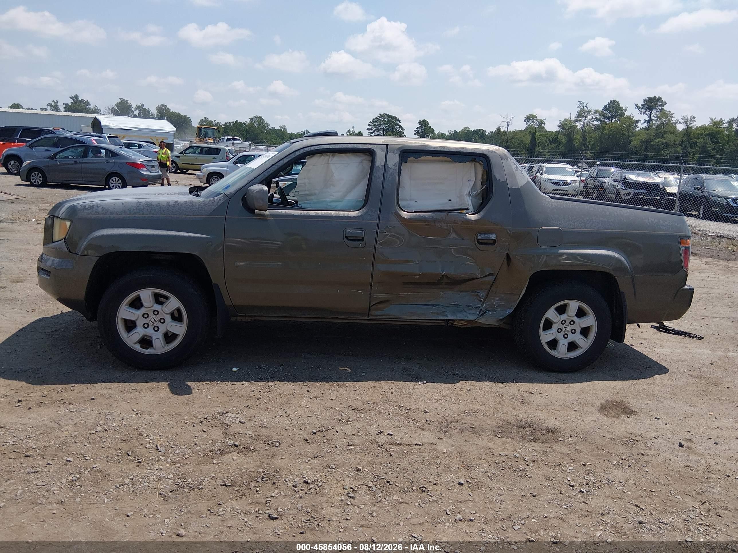 2007 Honda Ridgeline Rtl Gray vin: 2HJYK16517H531148