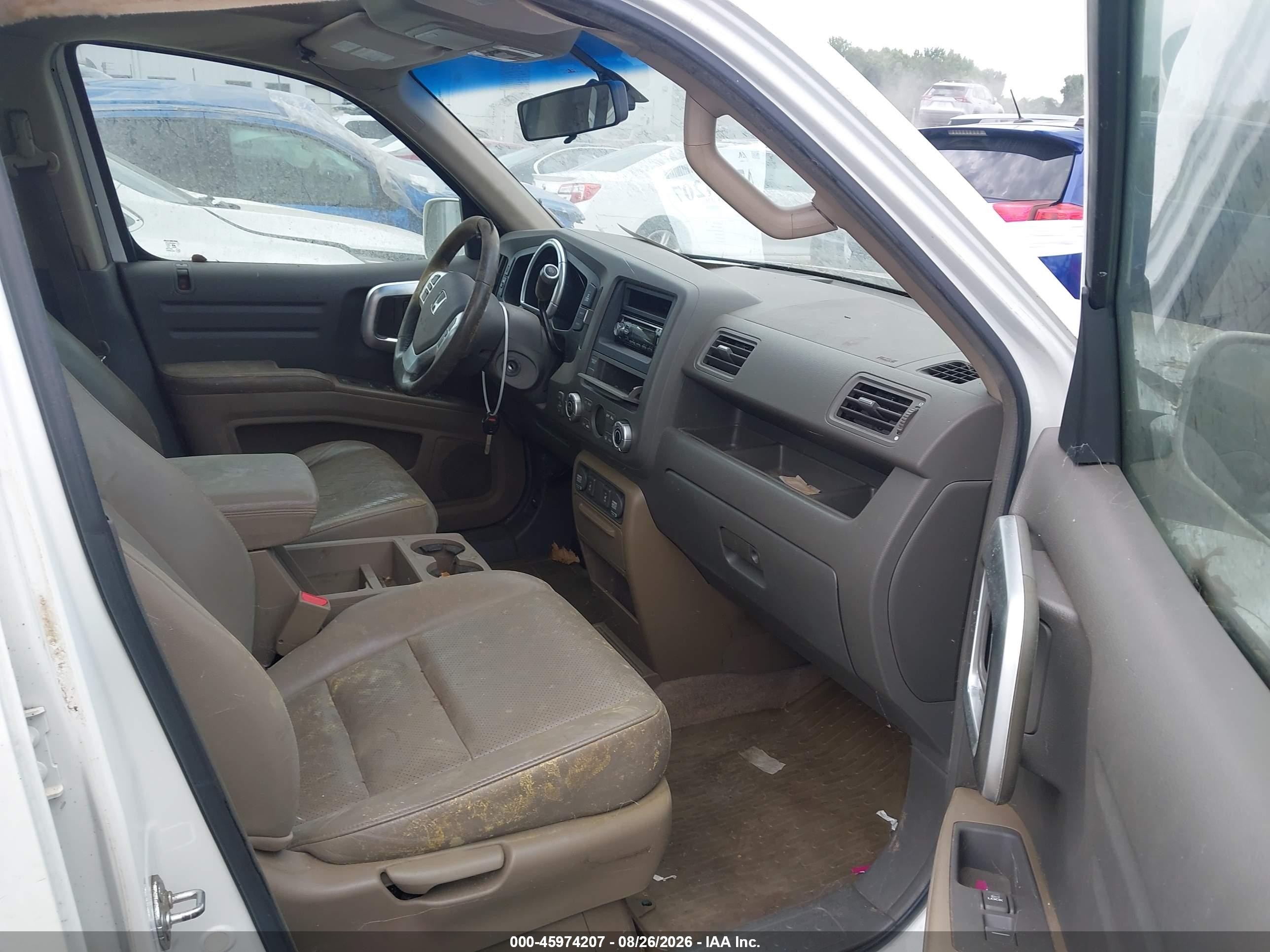 2008 Honda Ridgeline Rtl White vin: 2HJYK16518H514254