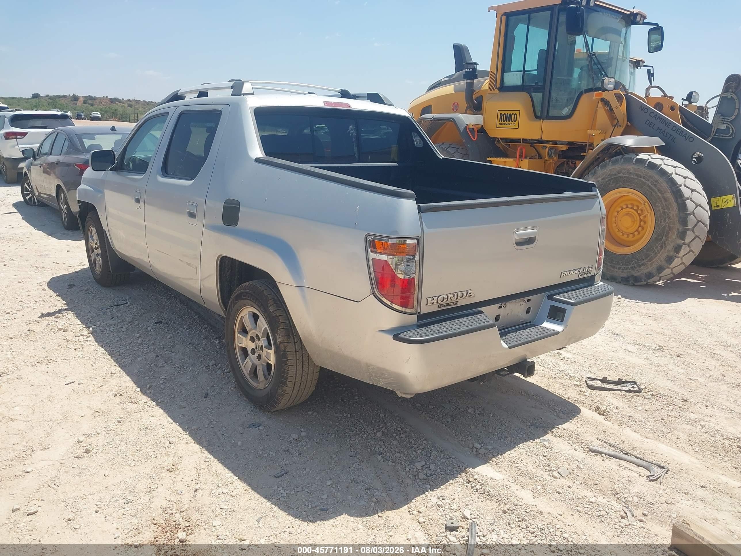 2008 Honda Ridgeline Rtl Серебряный vin: 2HJYK16518H519308