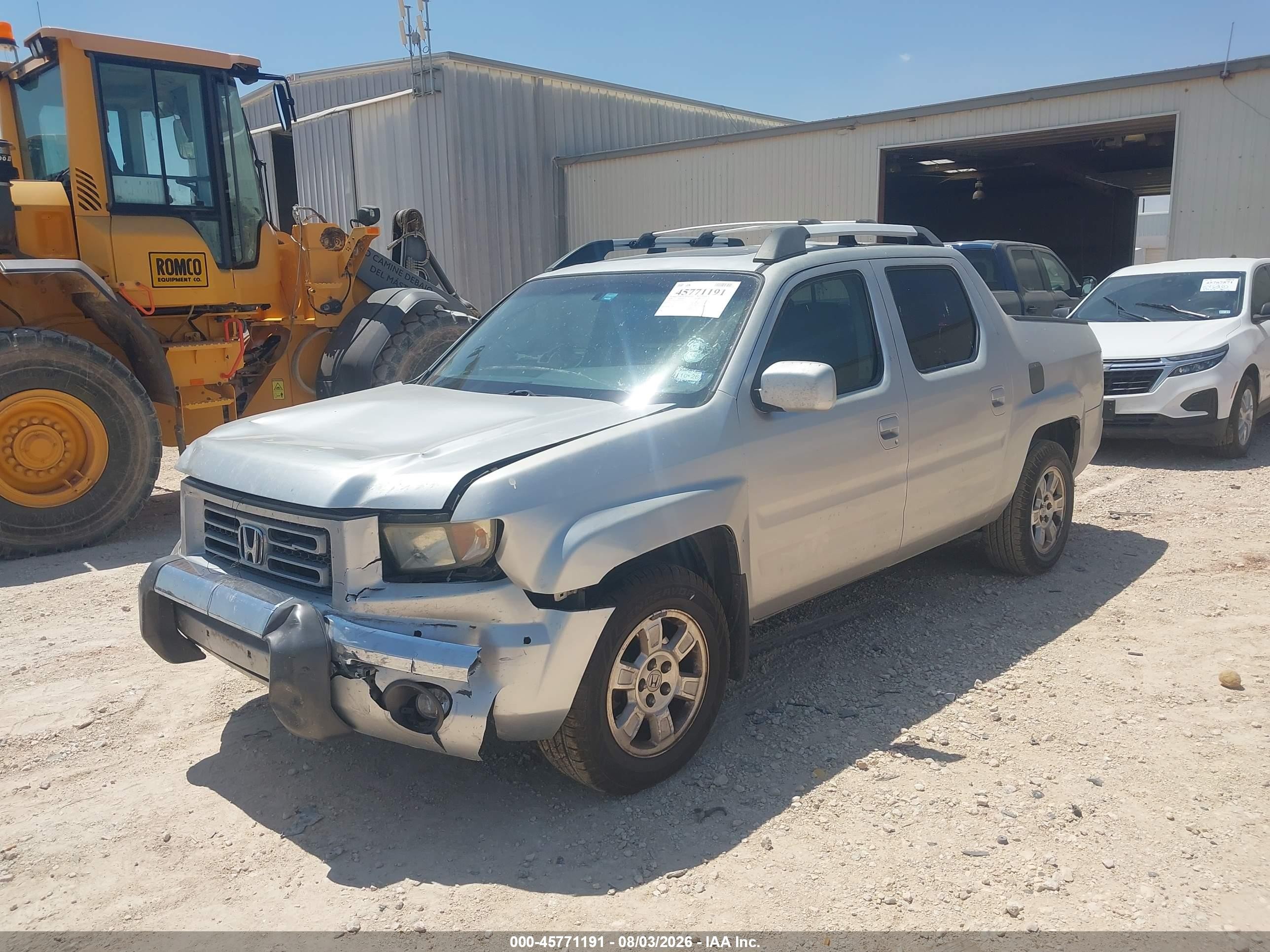 2008 Honda Ridgeline Rtl Серебряный vin: 2HJYK16518H519308