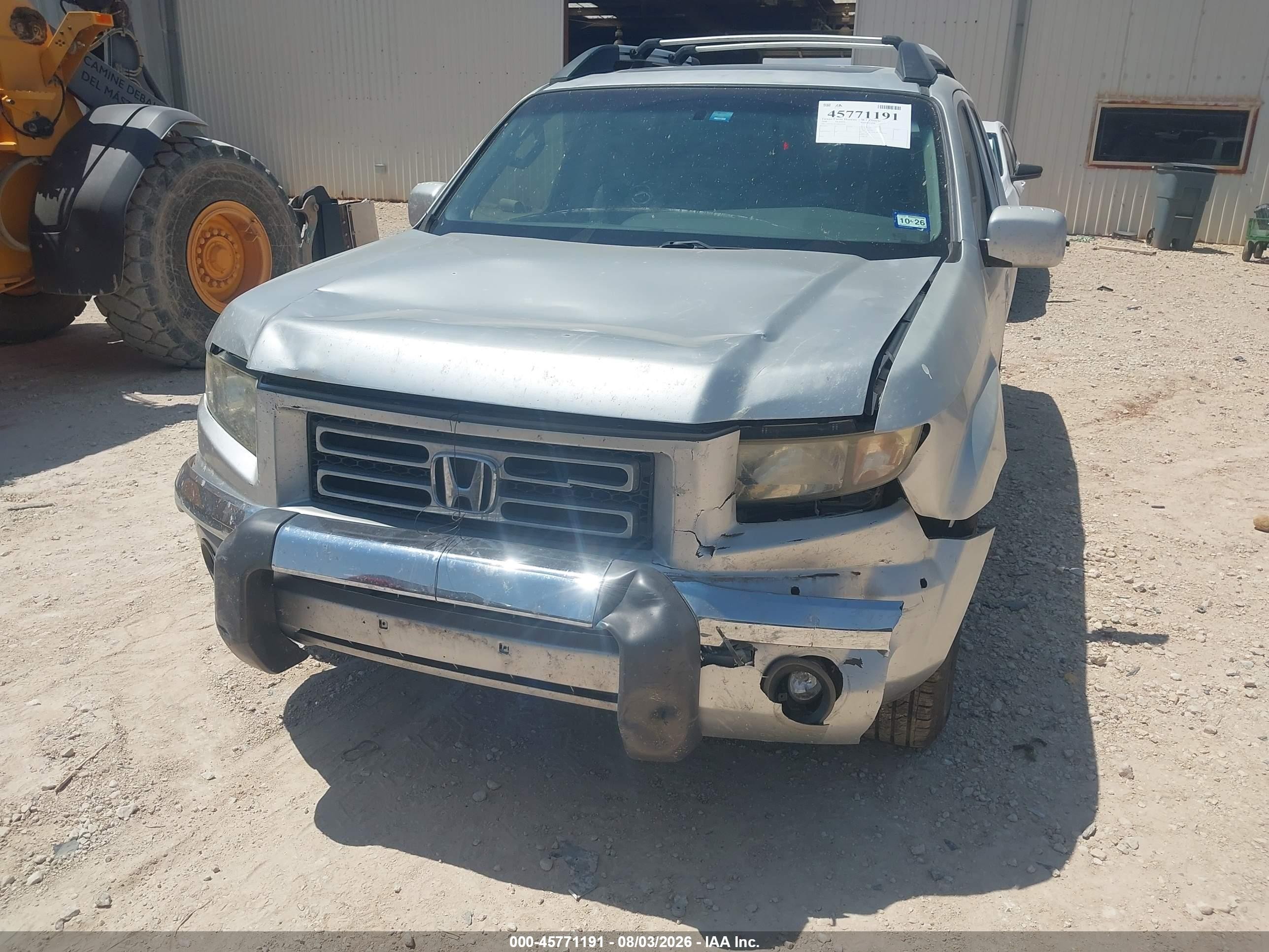 2008 Honda Ridgeline Rtl Серебряный vin: 2HJYK16518H519308