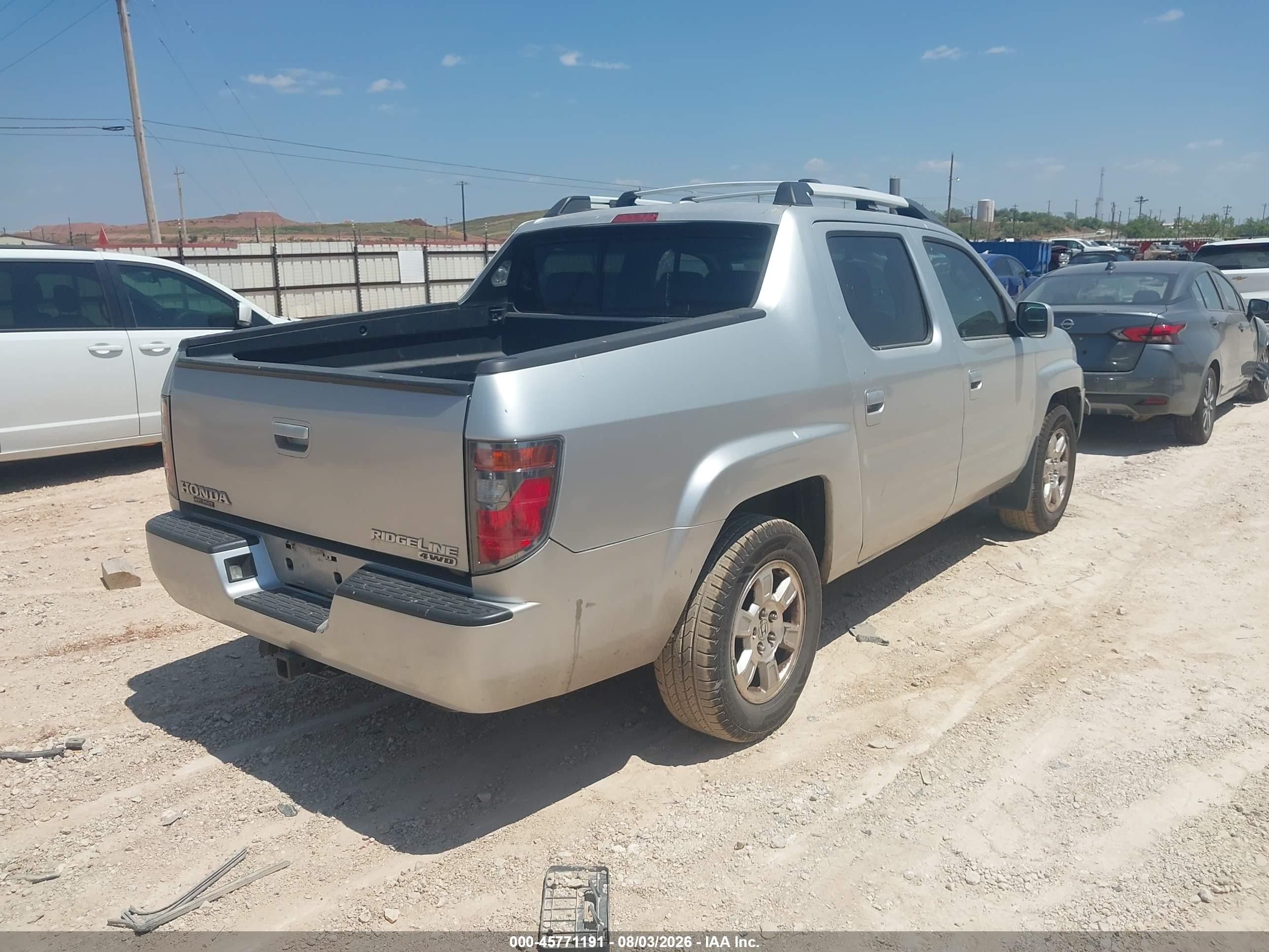 2008 Honda Ridgeline Rtl Серебряный vin: 2HJYK16518H519308