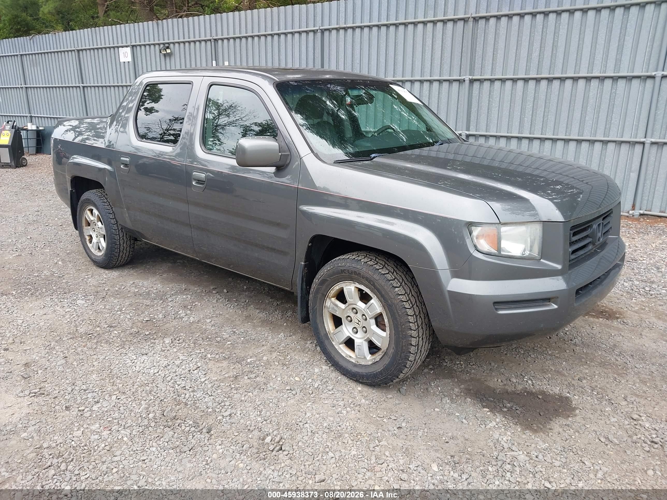 2008 Honda Ridgeline Rtl Gray vin: 2HJYK16518H532060