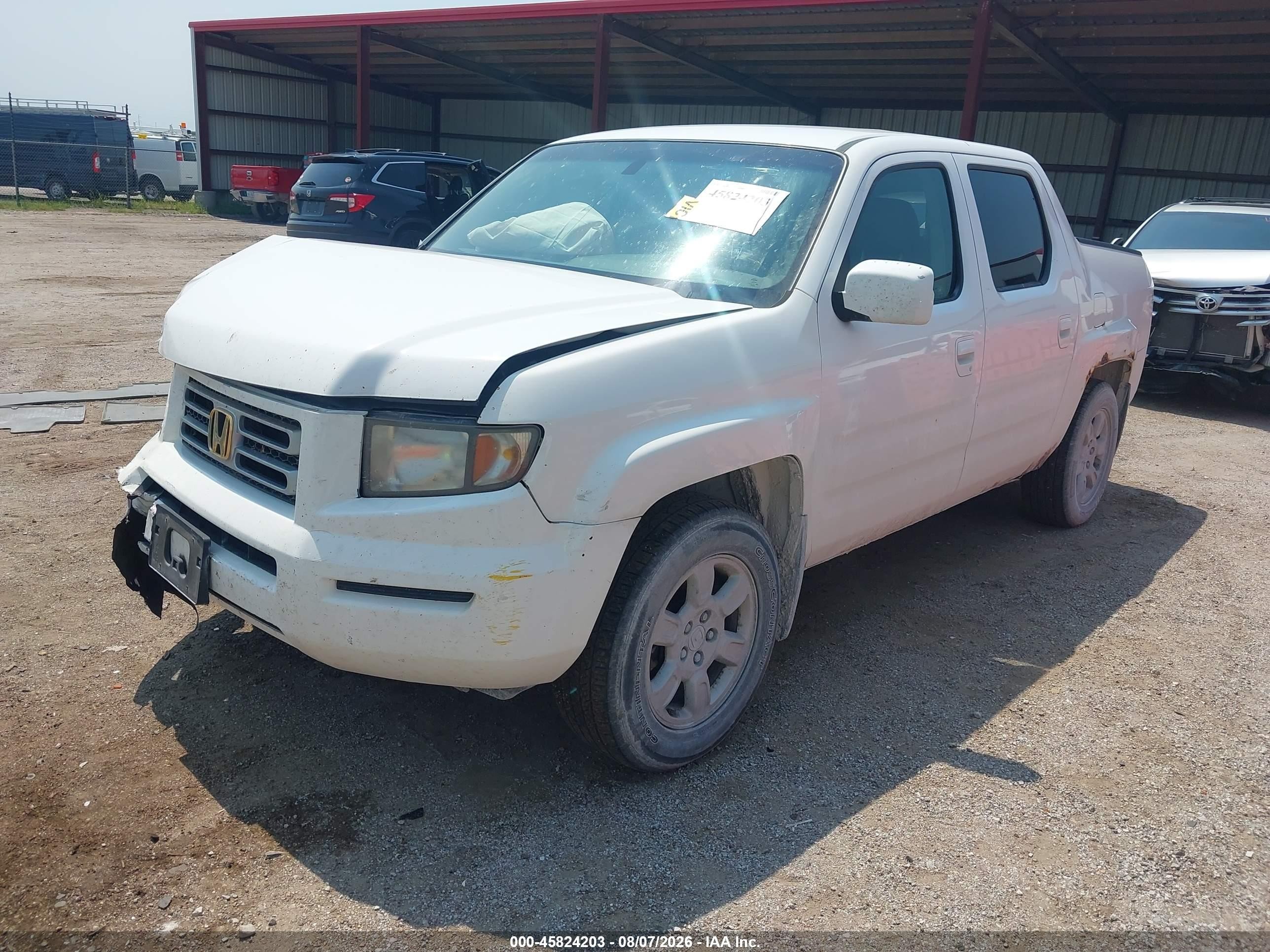 2006 Honda Ridgeline Rtl White vin: 2HJYK16526H512610