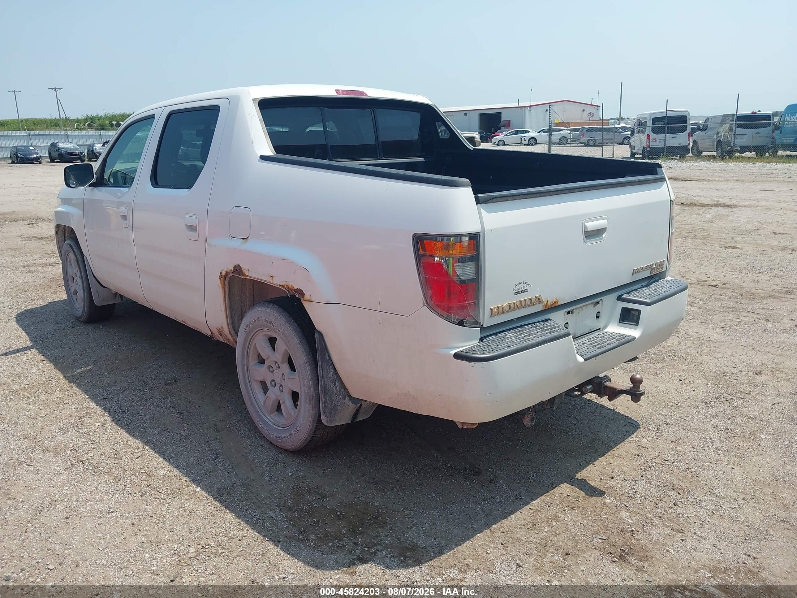 2006 Honda Ridgeline Rtl White vin: 2HJYK16526H512610