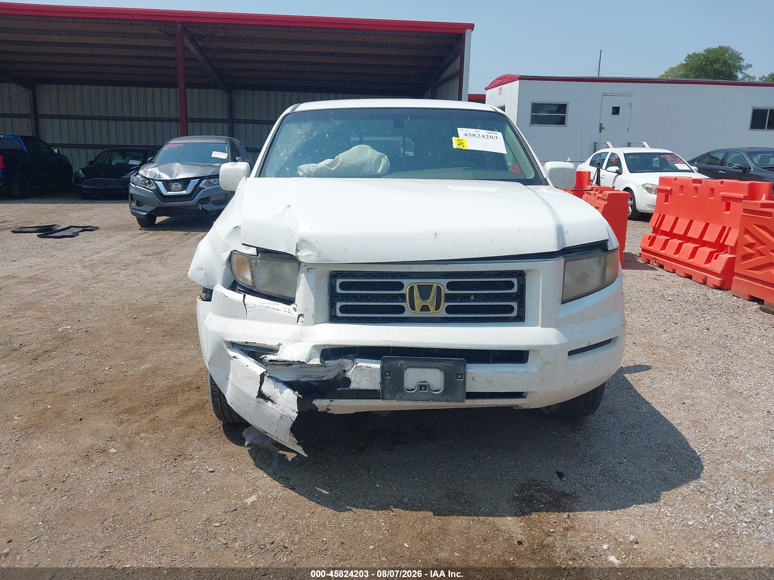 2006 Honda Ridgeline Rtl White vin: 2HJYK16526H512610