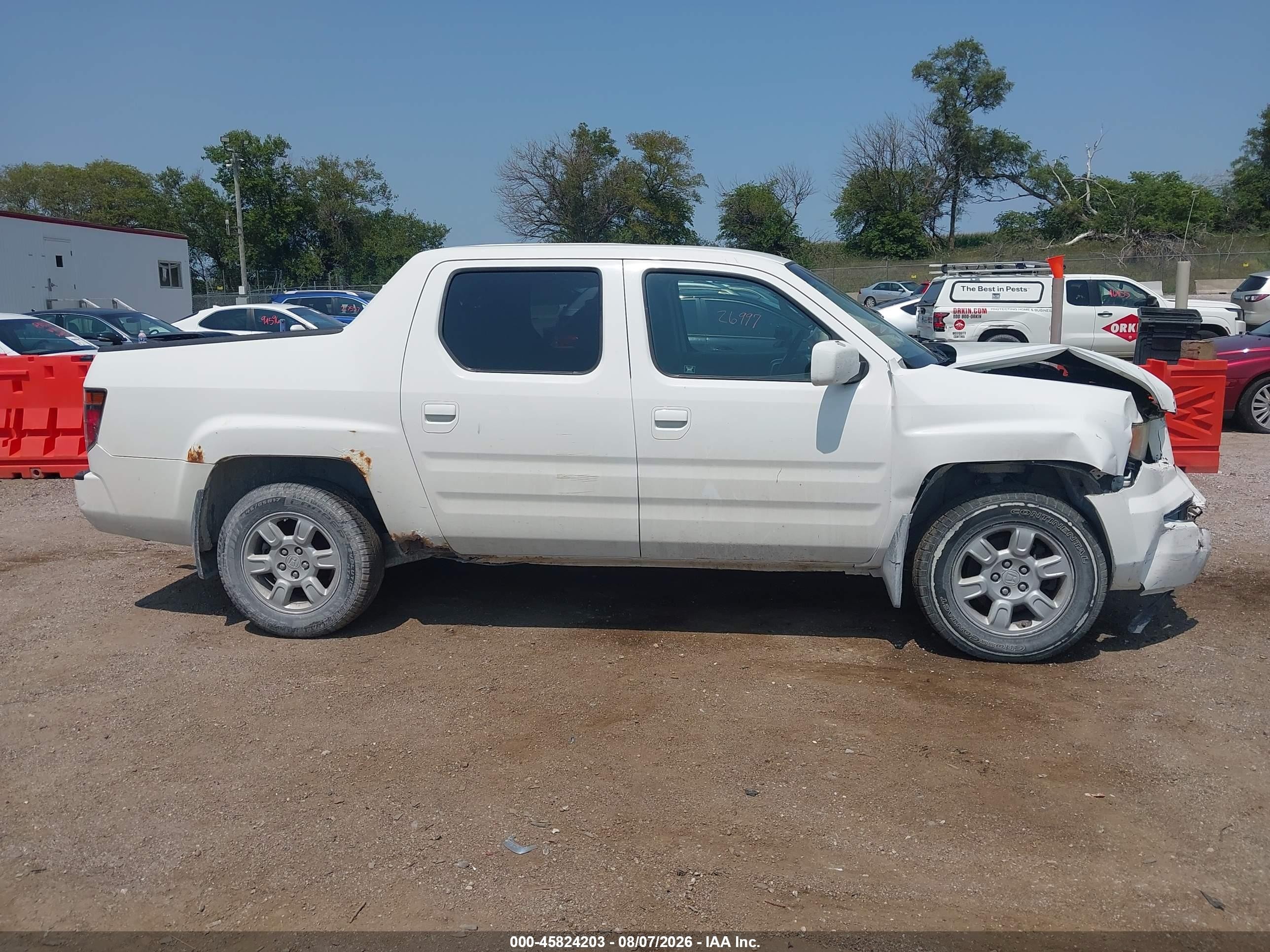 2006 Honda Ridgeline Rtl White vin: 2HJYK16526H512610
