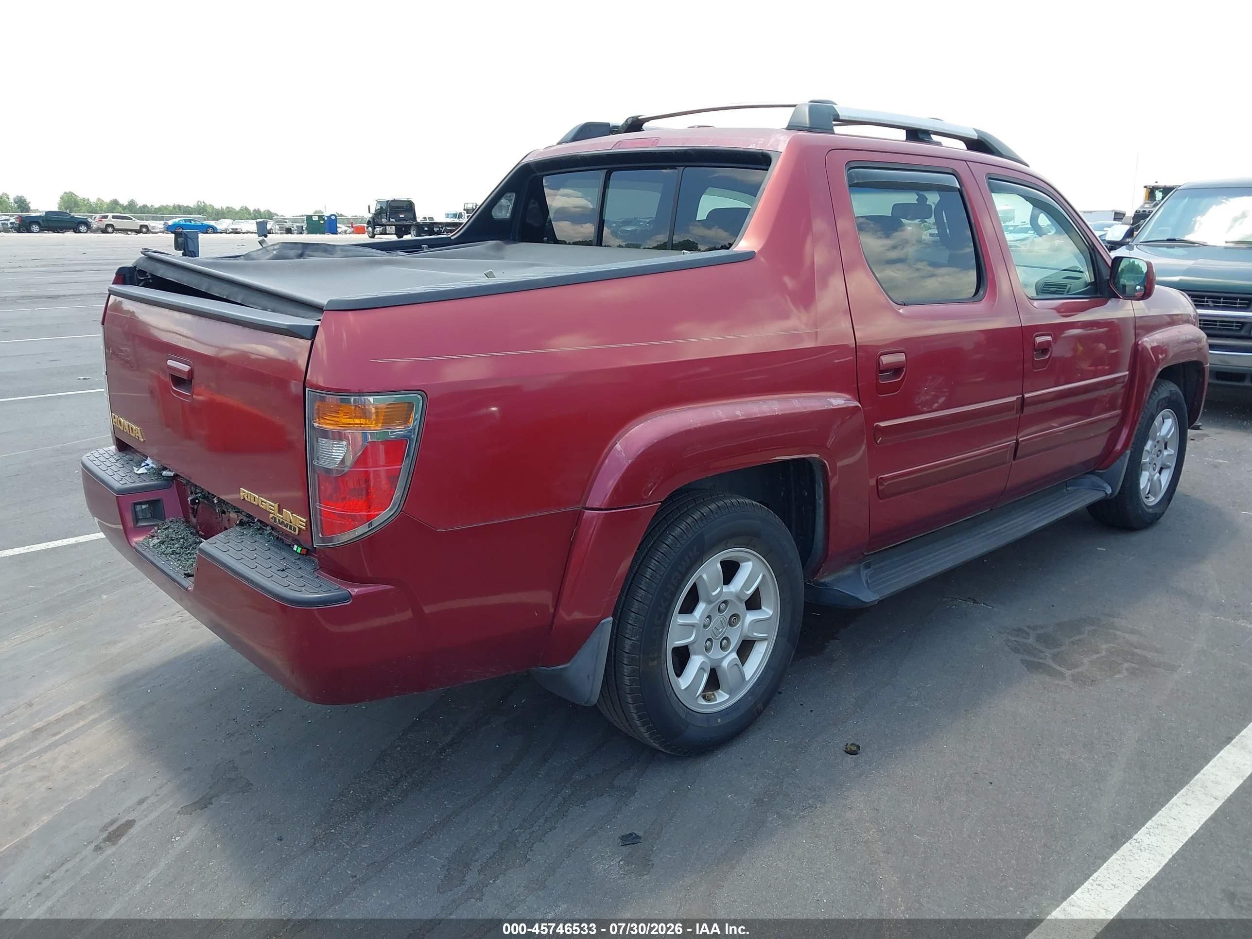 2006 Honda Ridgeline Rtl Red vin: 2HJYK16526H563816