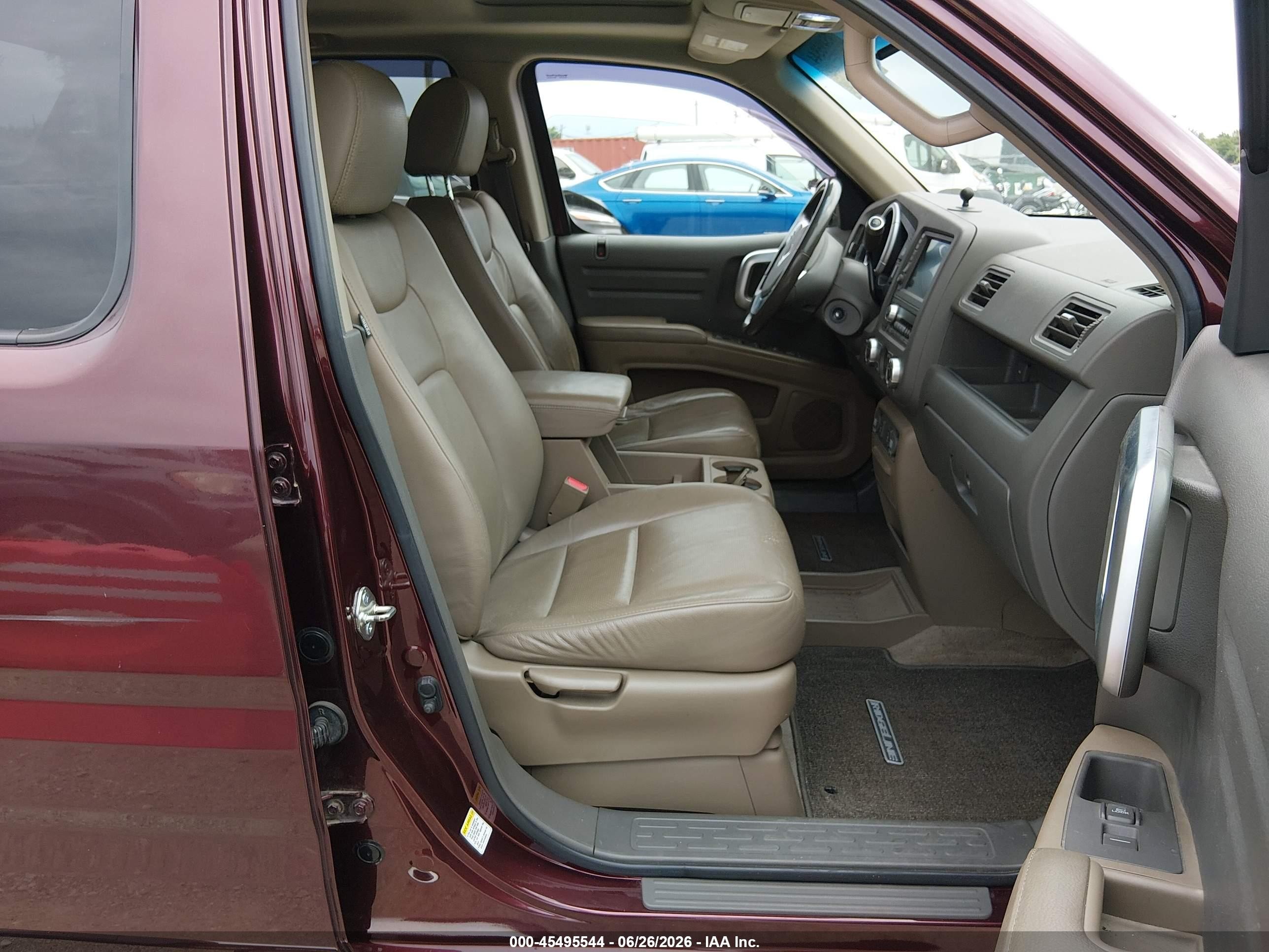 2007 Honda Ridgeline Rtl Бордовый vin: 2HJYK16527H502564