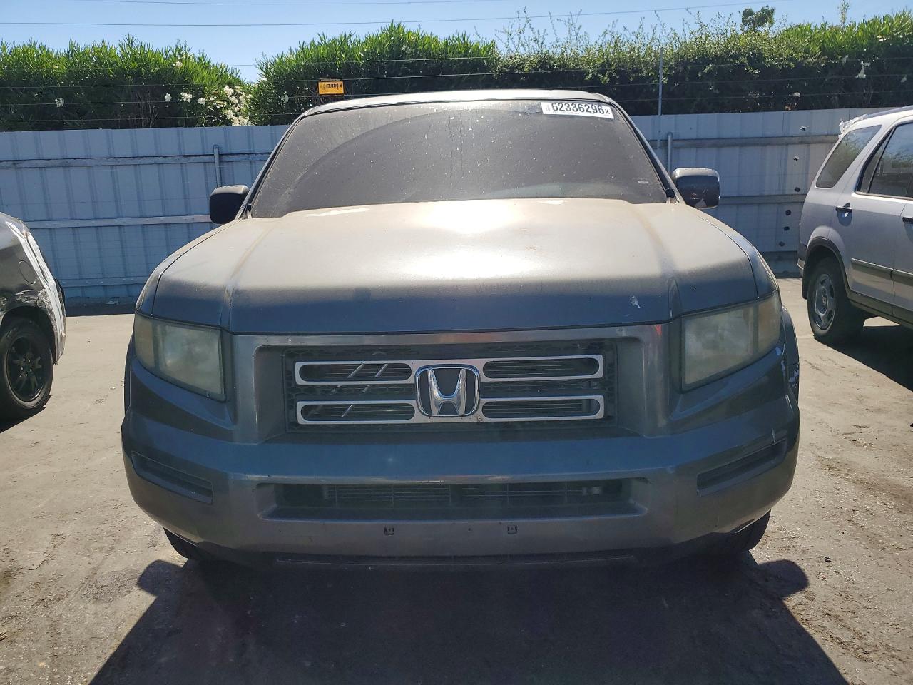 2007 Honda Ridgeline Rtl Gray vin: 2HJYK16527H534625