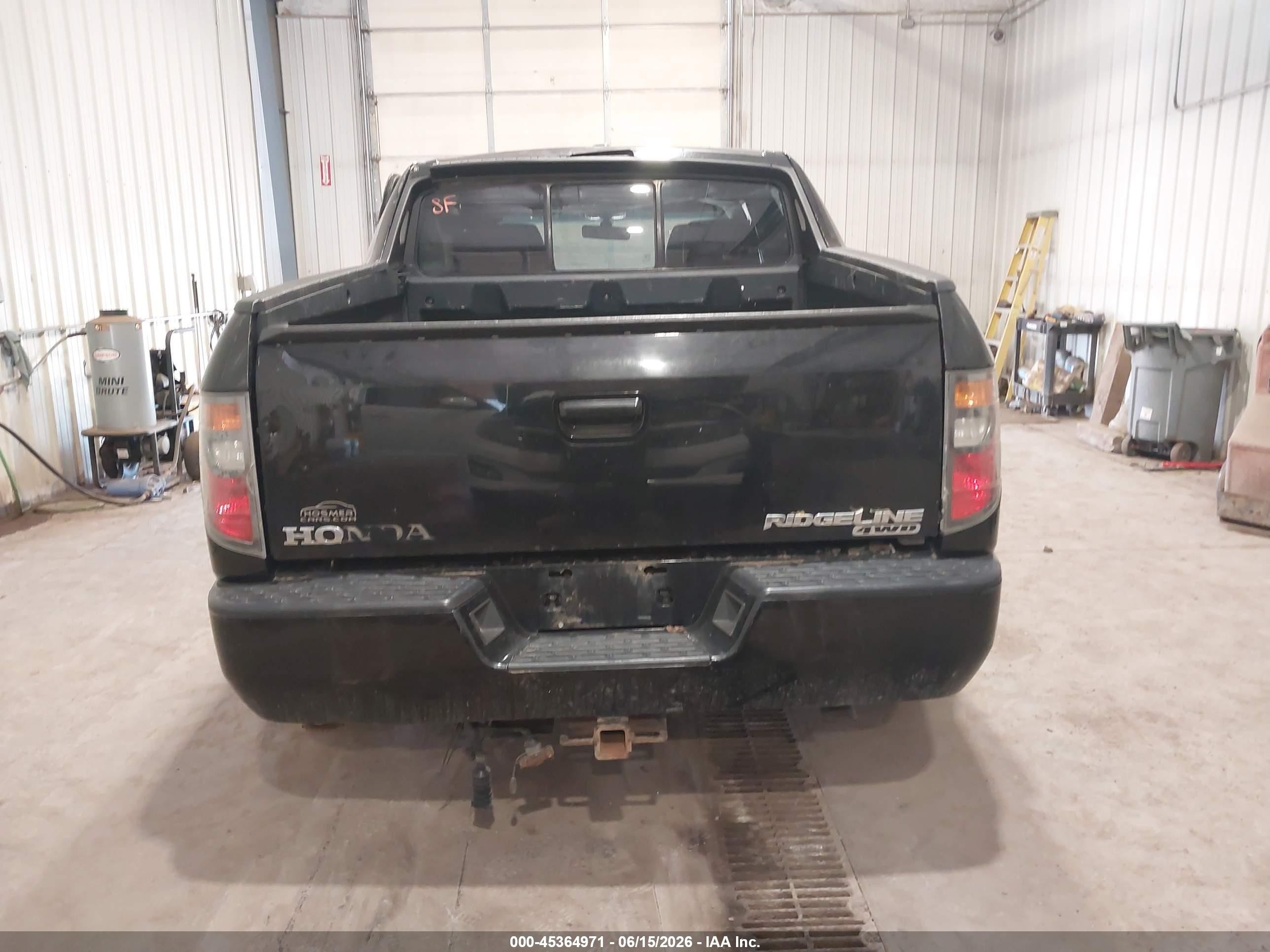 2007 Honda Ridgeline Rtl Black vin: 2HJYK16527H538206