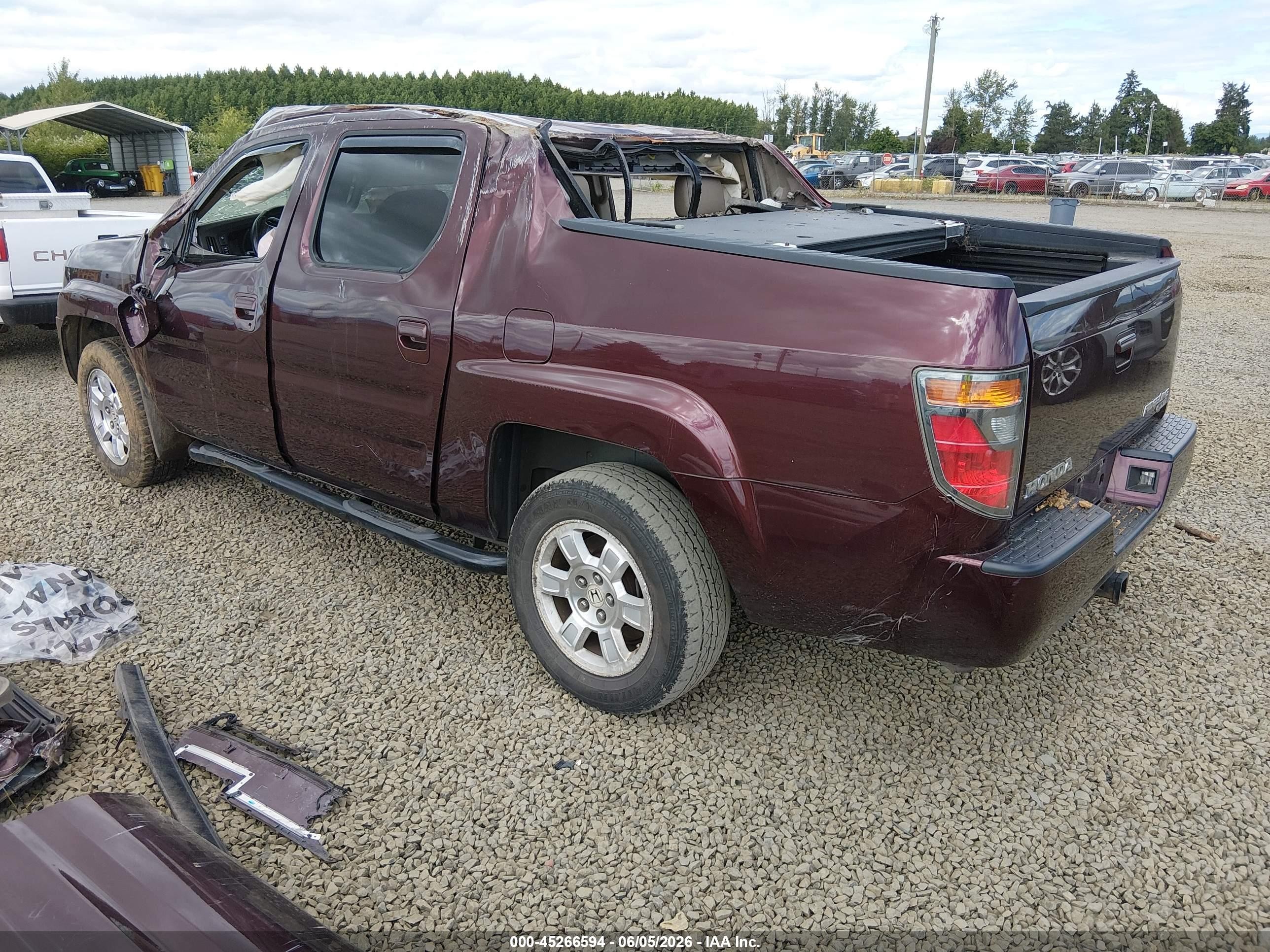2008 Honda Ridgeline Rtl Purple vin: 2HJYK16528H504722