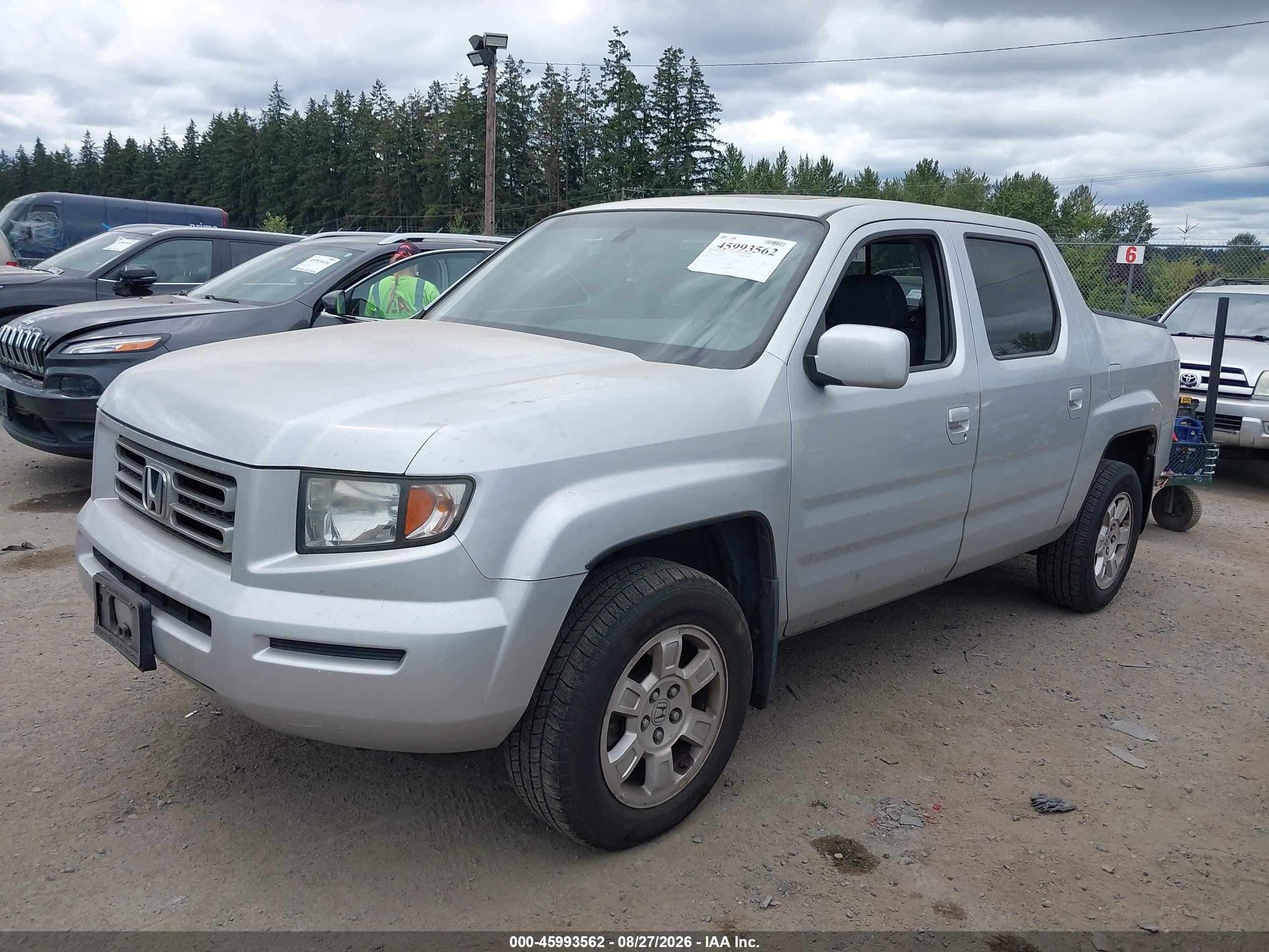 2008 Honda Ridgeline Rtl Серебряный vin: 2HJYK16528H513811