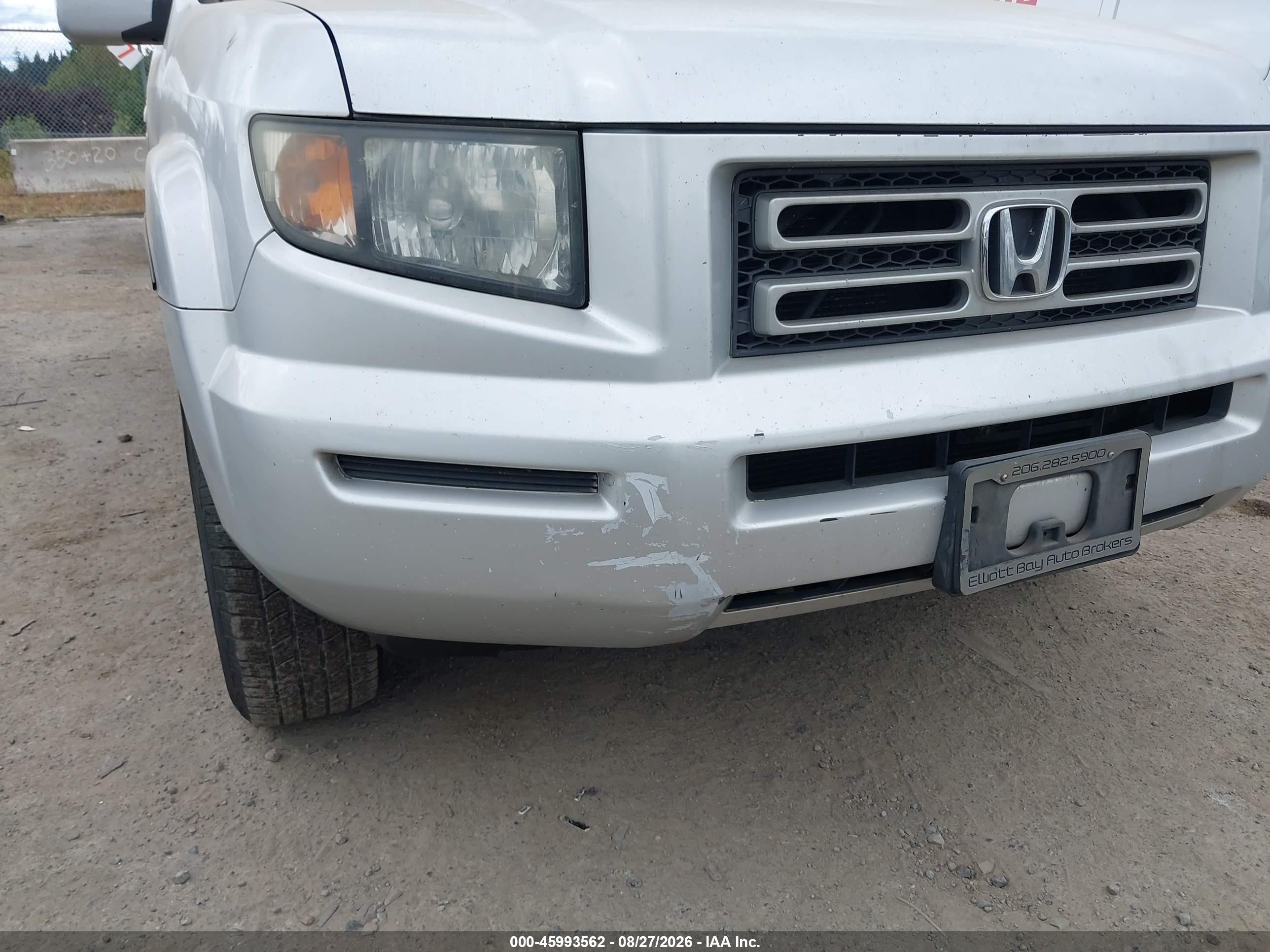 2008 Honda Ridgeline Rtl Серебряный vin: 2HJYK16528H513811