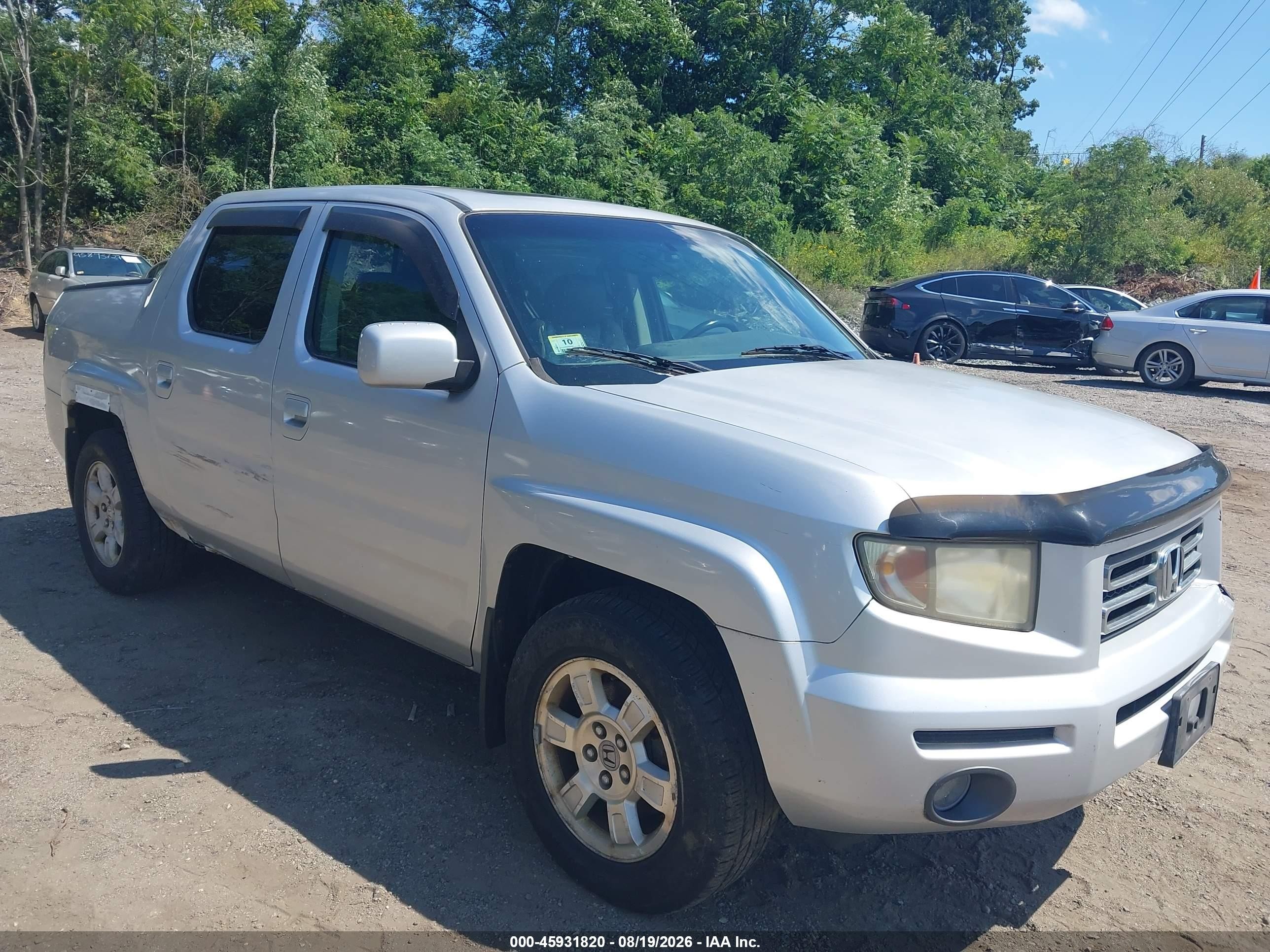 2008 Honda Ridgeline Rtl Silver vin: 2HJYK16528H514067