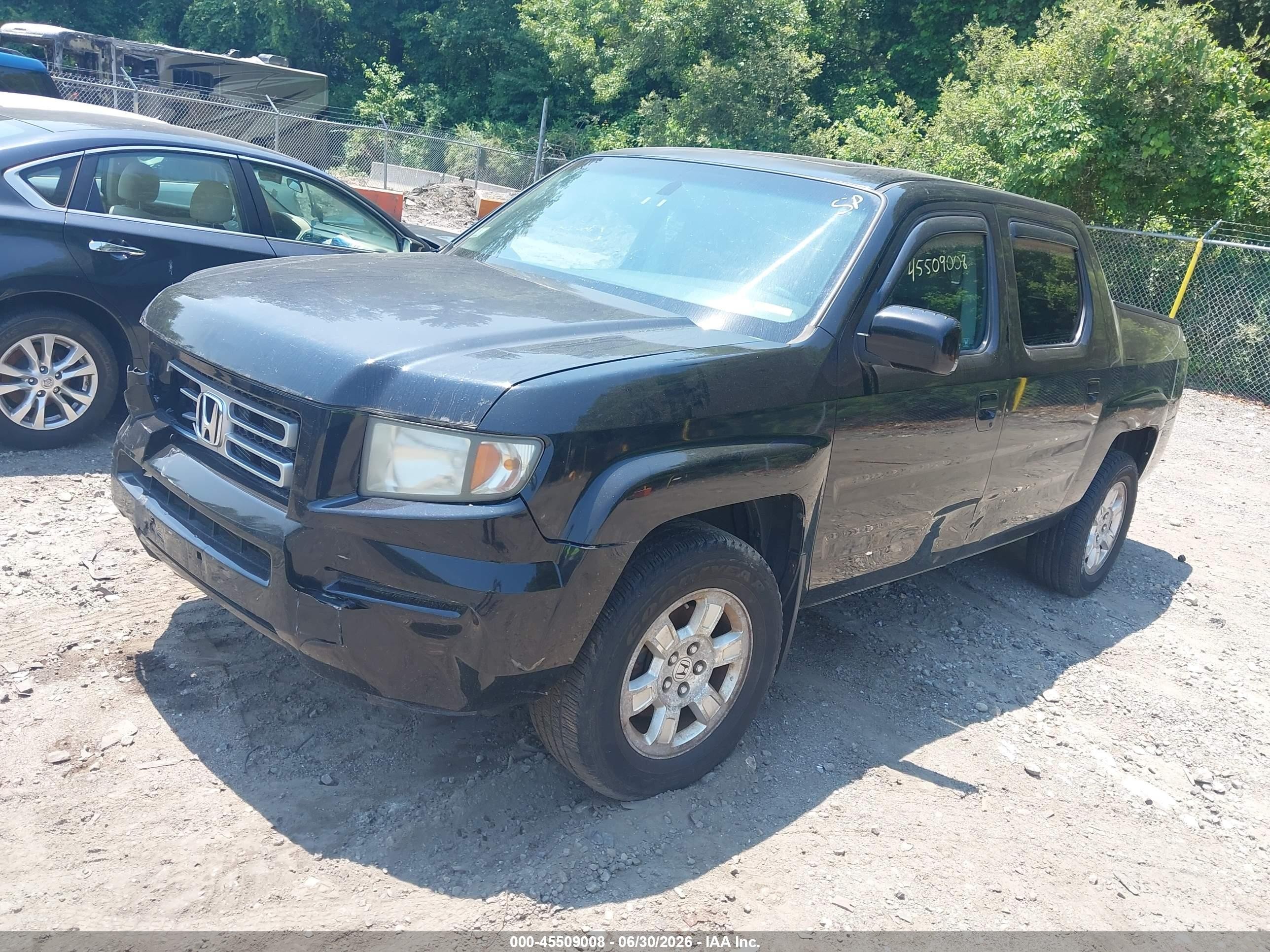 2008 Honda Ridgeline Rtl Black vin: 2HJYK16528H539275