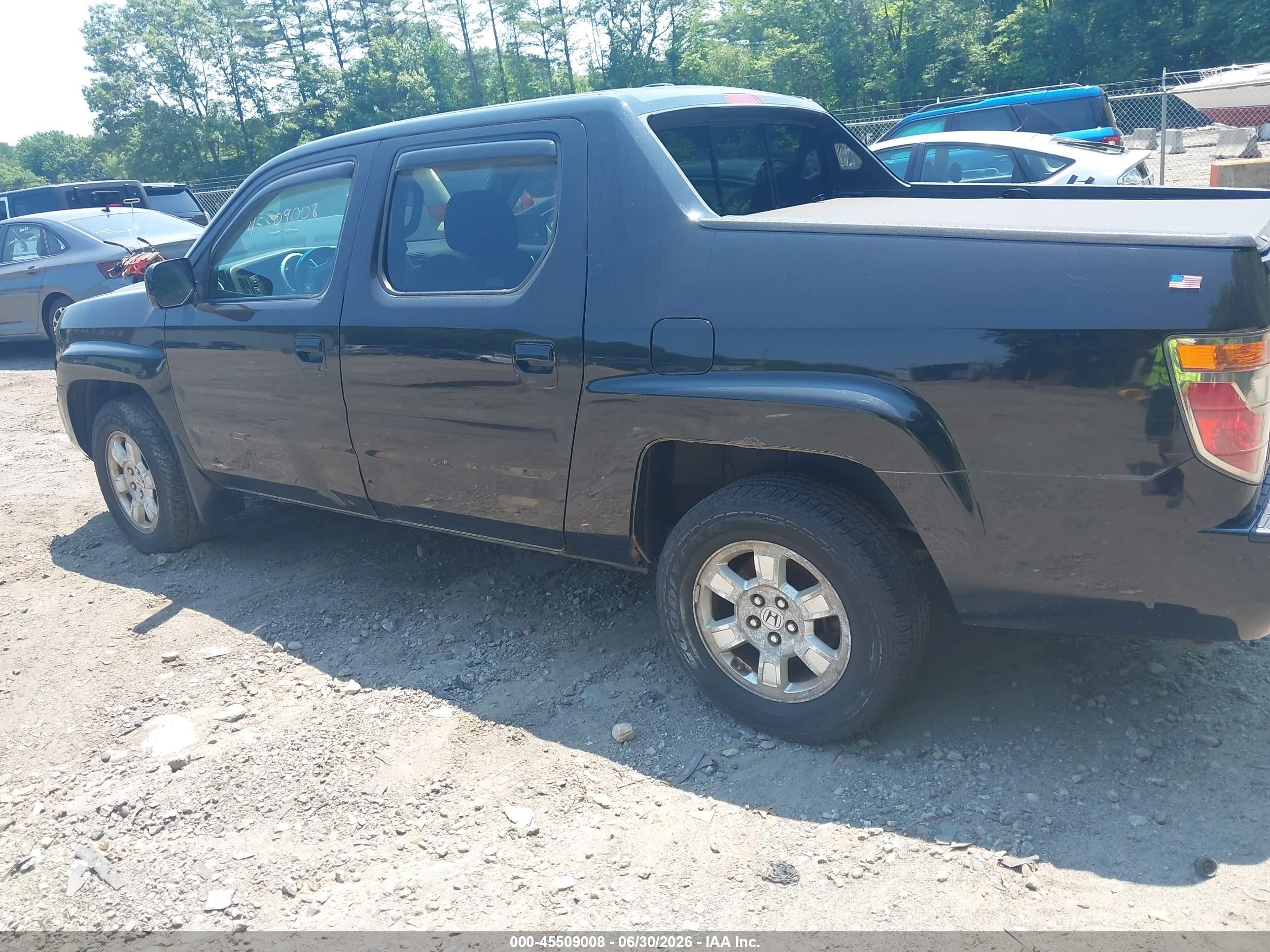 2008 Honda Ridgeline Rtl Black vin: 2HJYK16528H539275