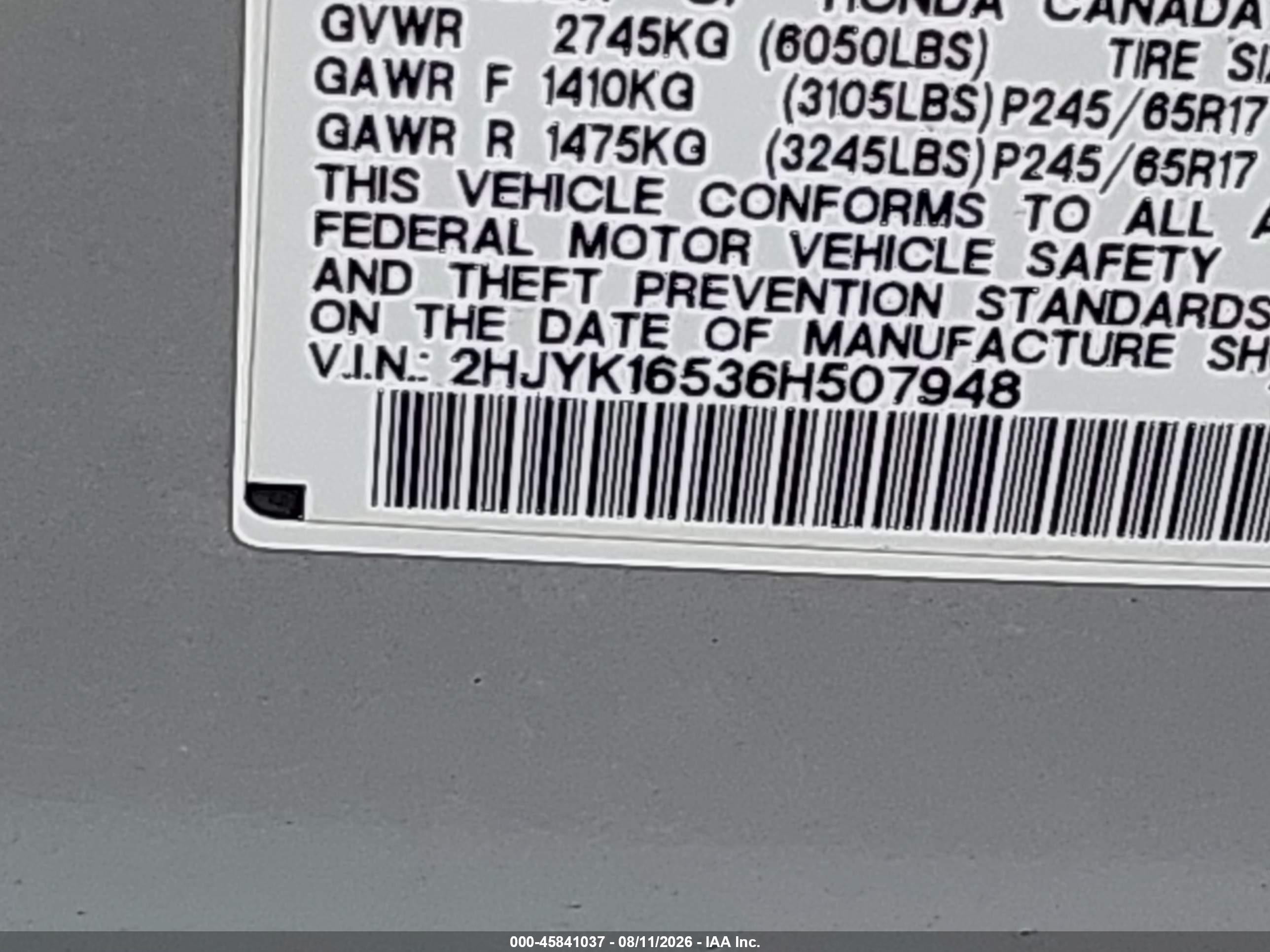 2006 Honda Ridgeline Rtl Серебряный vin: 2HJYK16536H507948
