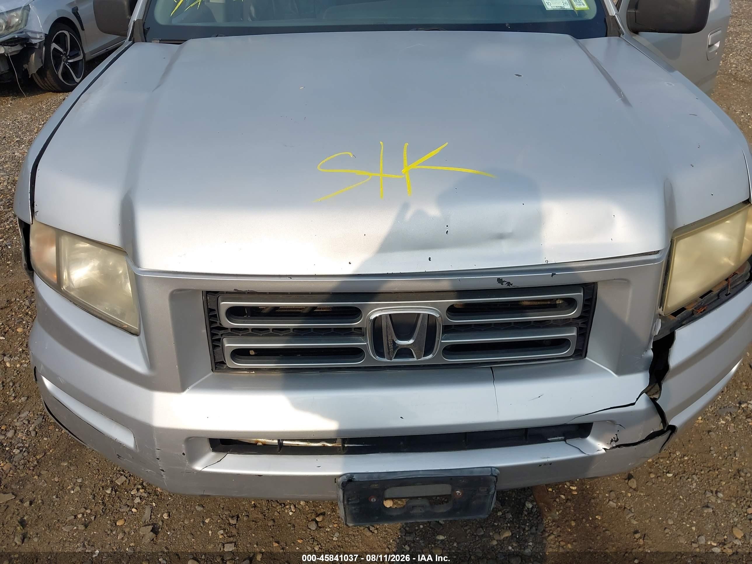 2006 Honda Ridgeline Rtl Серебряный vin: 2HJYK16536H507948