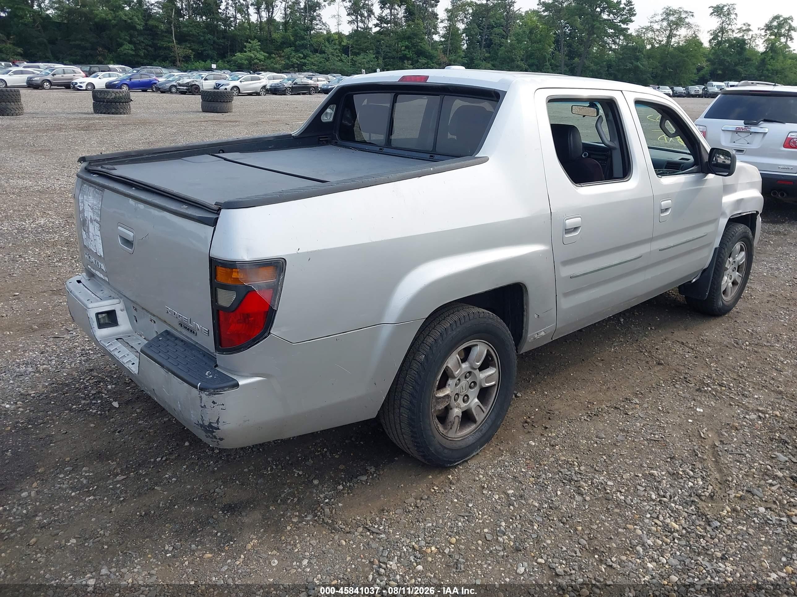 2006 Honda Ridgeline Rtl Серебряный vin: 2HJYK16536H507948