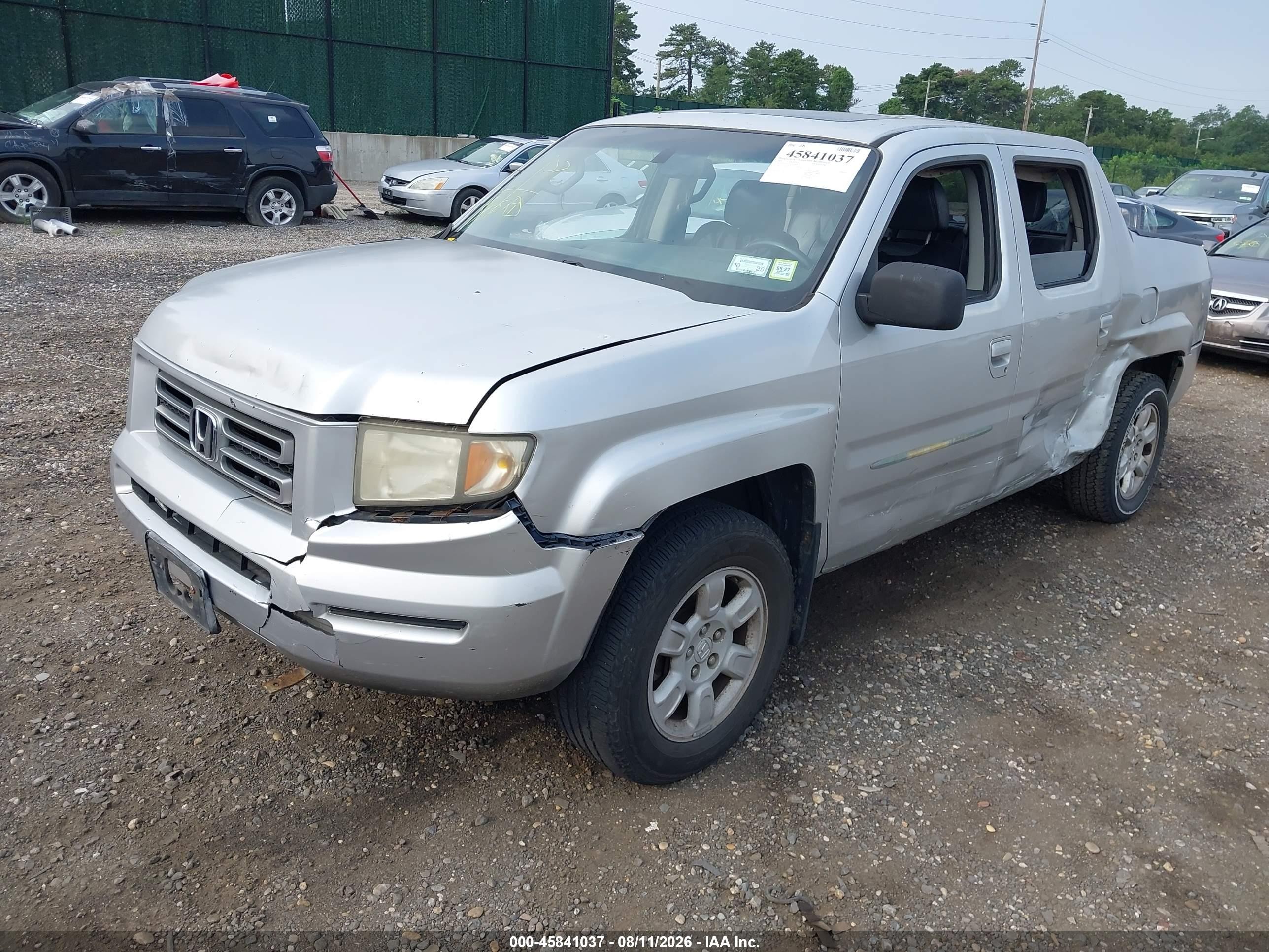 2006 Honda Ridgeline Rtl Серебряный vin: 2HJYK16536H507948