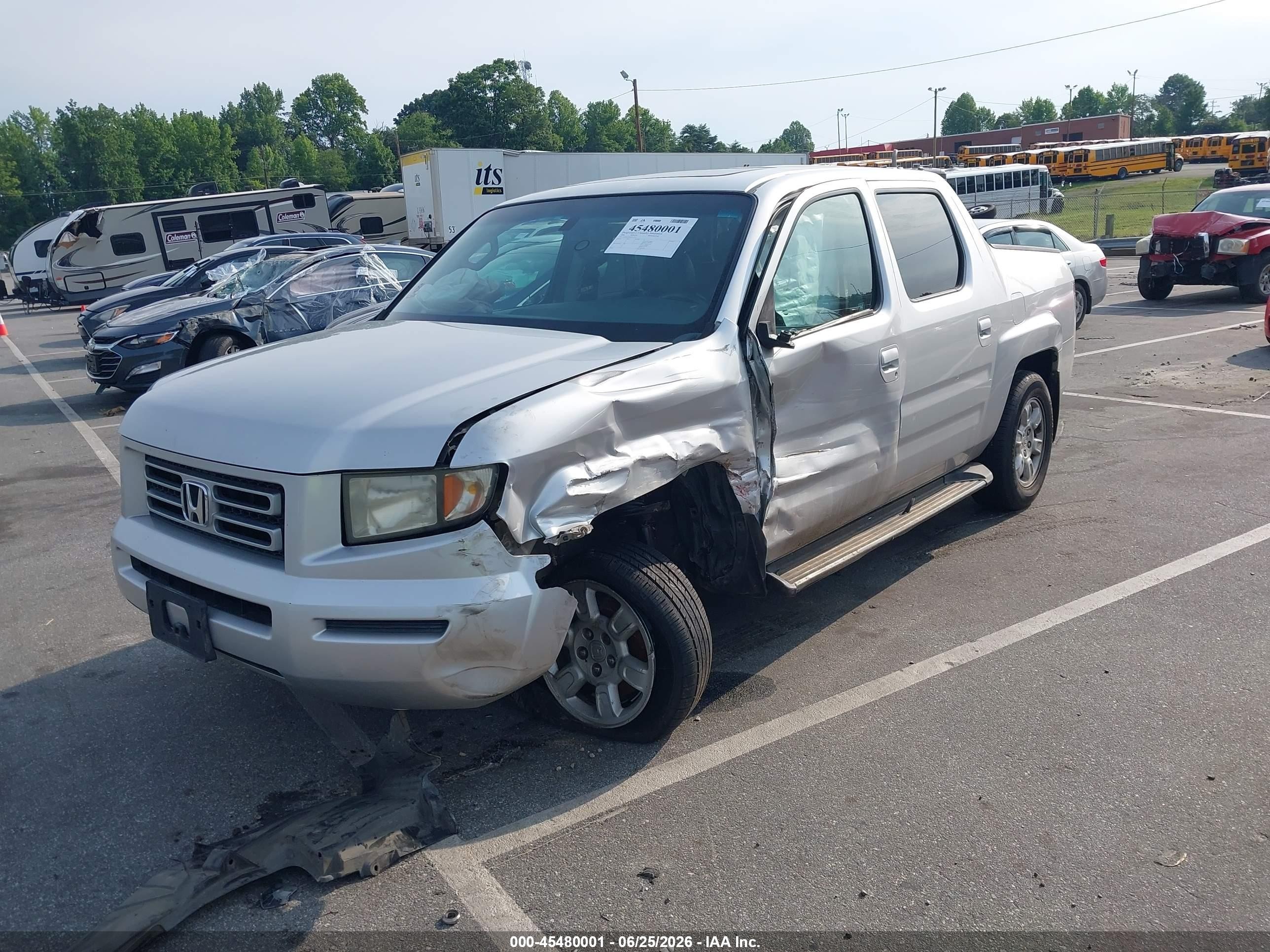 2006 Honda Ridgeline Rtl Silver vin: 2HJYK16536H559239