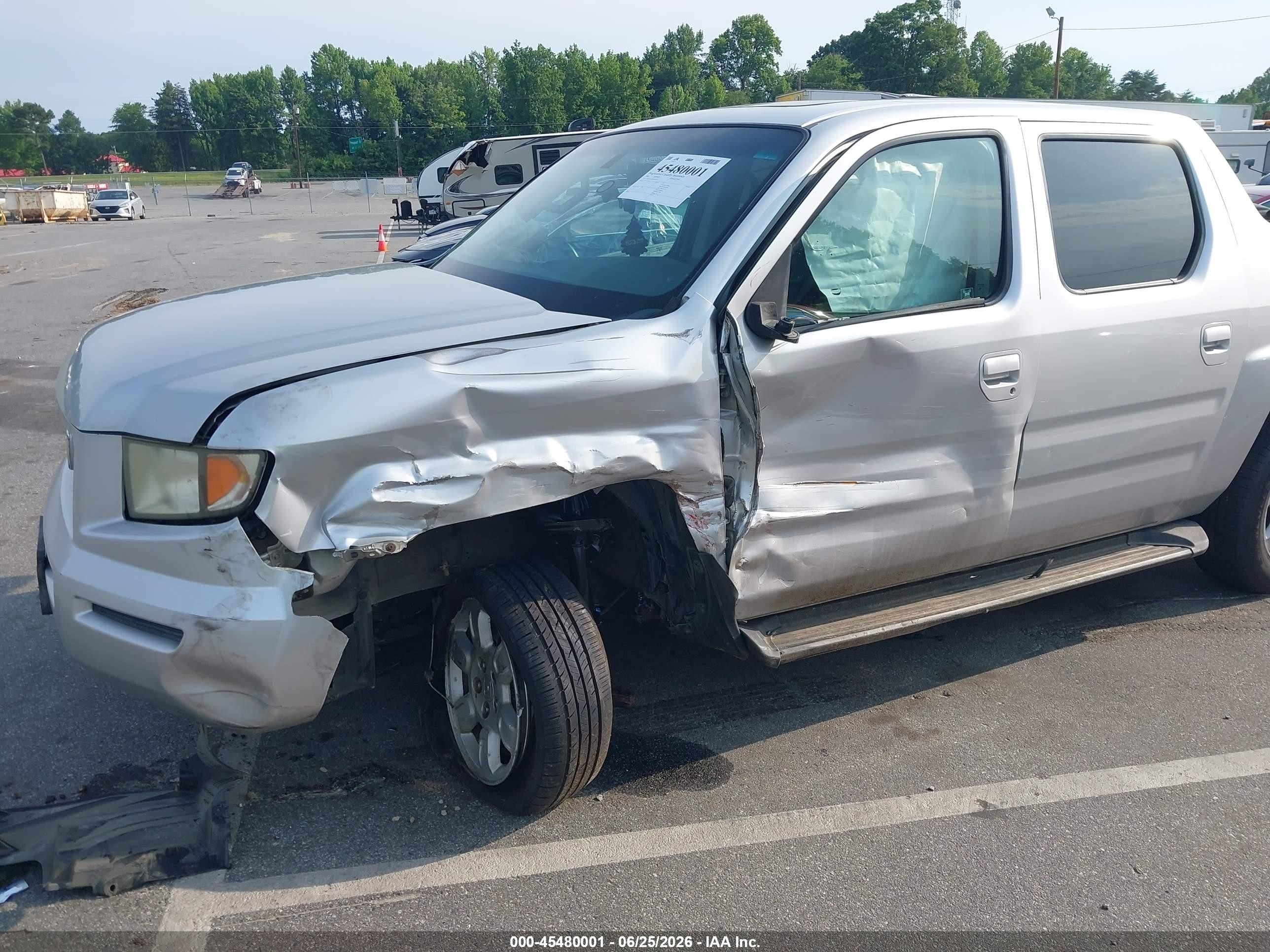 2006 Honda Ridgeline Rtl Silver vin: 2HJYK16536H559239