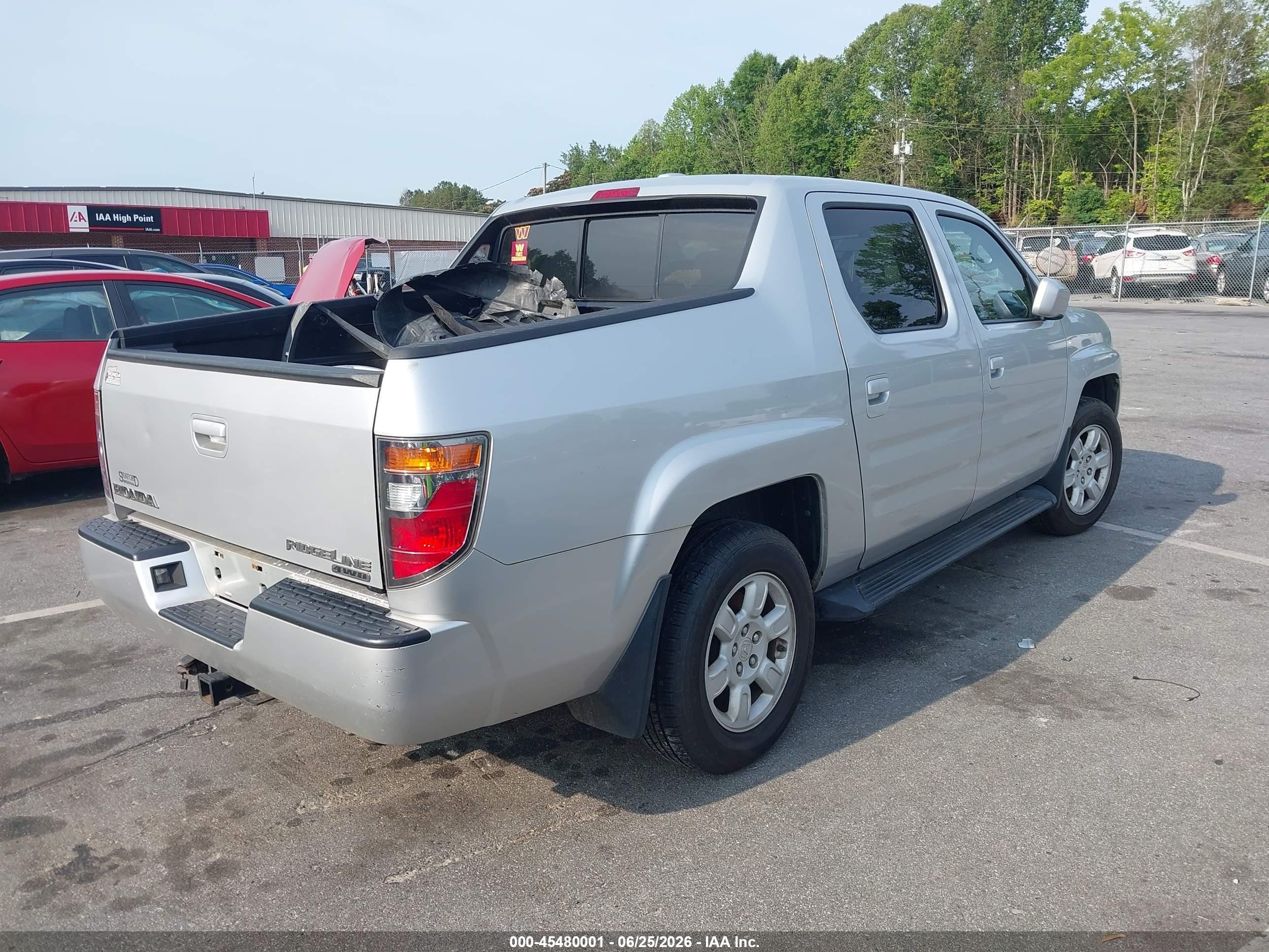 2006 Honda Ridgeline Rtl Silver vin: 2HJYK16536H559239